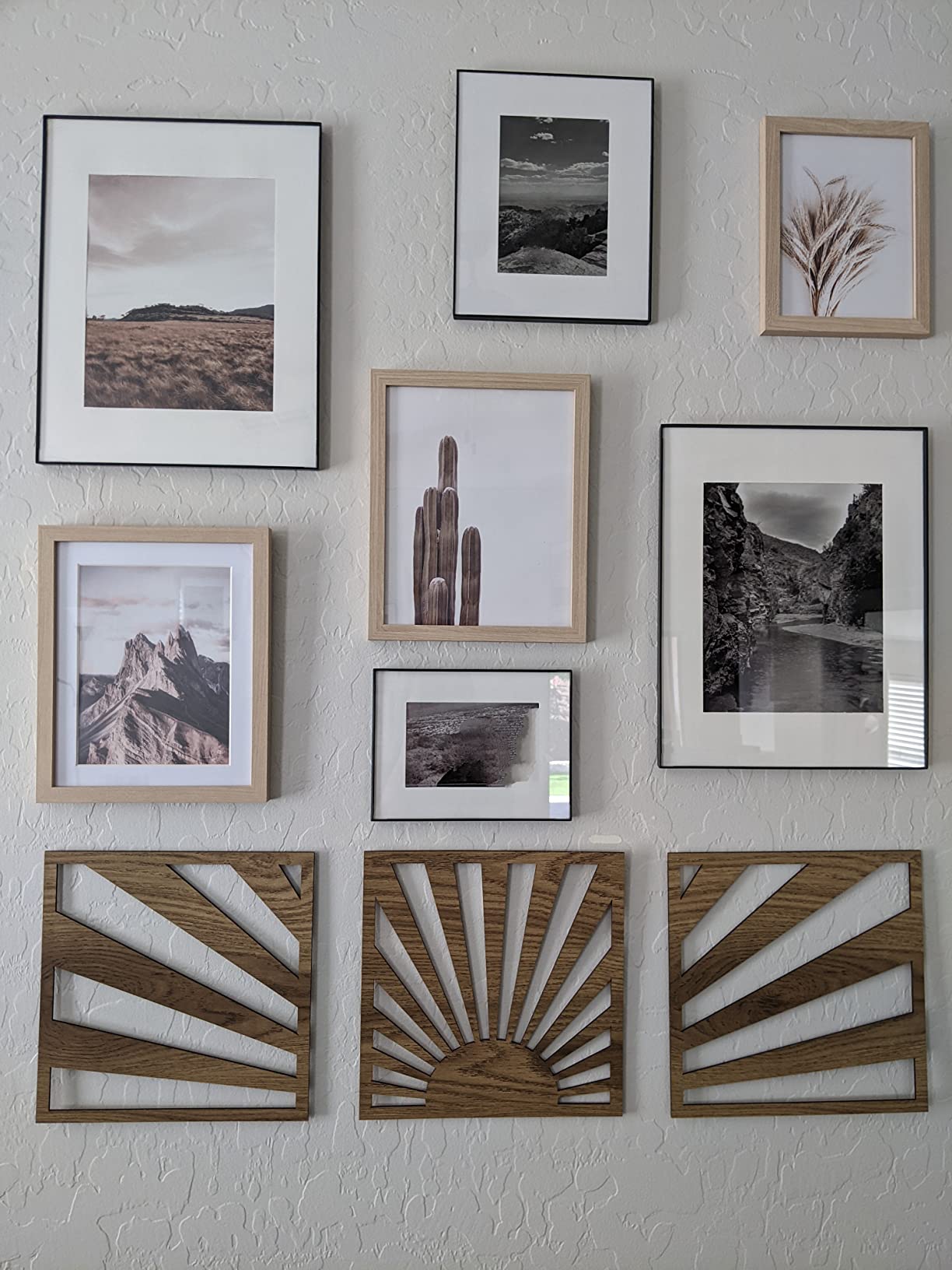 ArtbyHannah Gallery Wall Frame Set, 8 Pack Neutral Wall Decor, Beige, Large customer photo 2