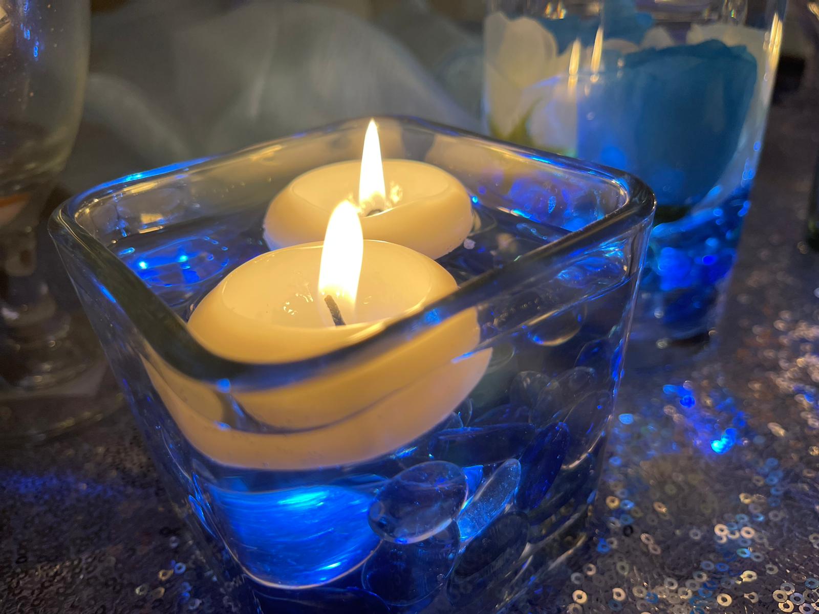 Set of 48 Unscented Floating Candles for Centerpieces, 2 Inch Small Floating Candles for Holiday, Weddings, Parties, Special Occasions and Christmas Home Decorations customer photo 2