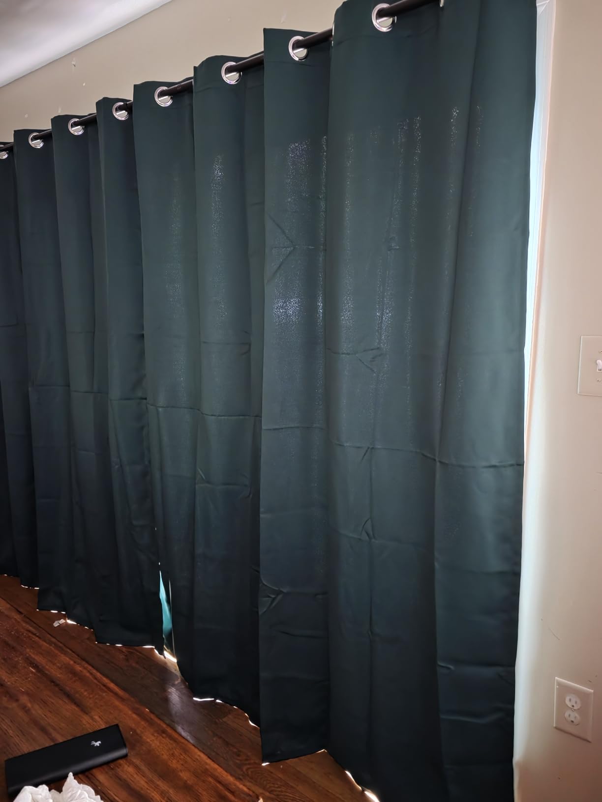 ChrisDowa Blackout Curtains for Bedroom and Living Room 63 Inches Long customer photo 1
