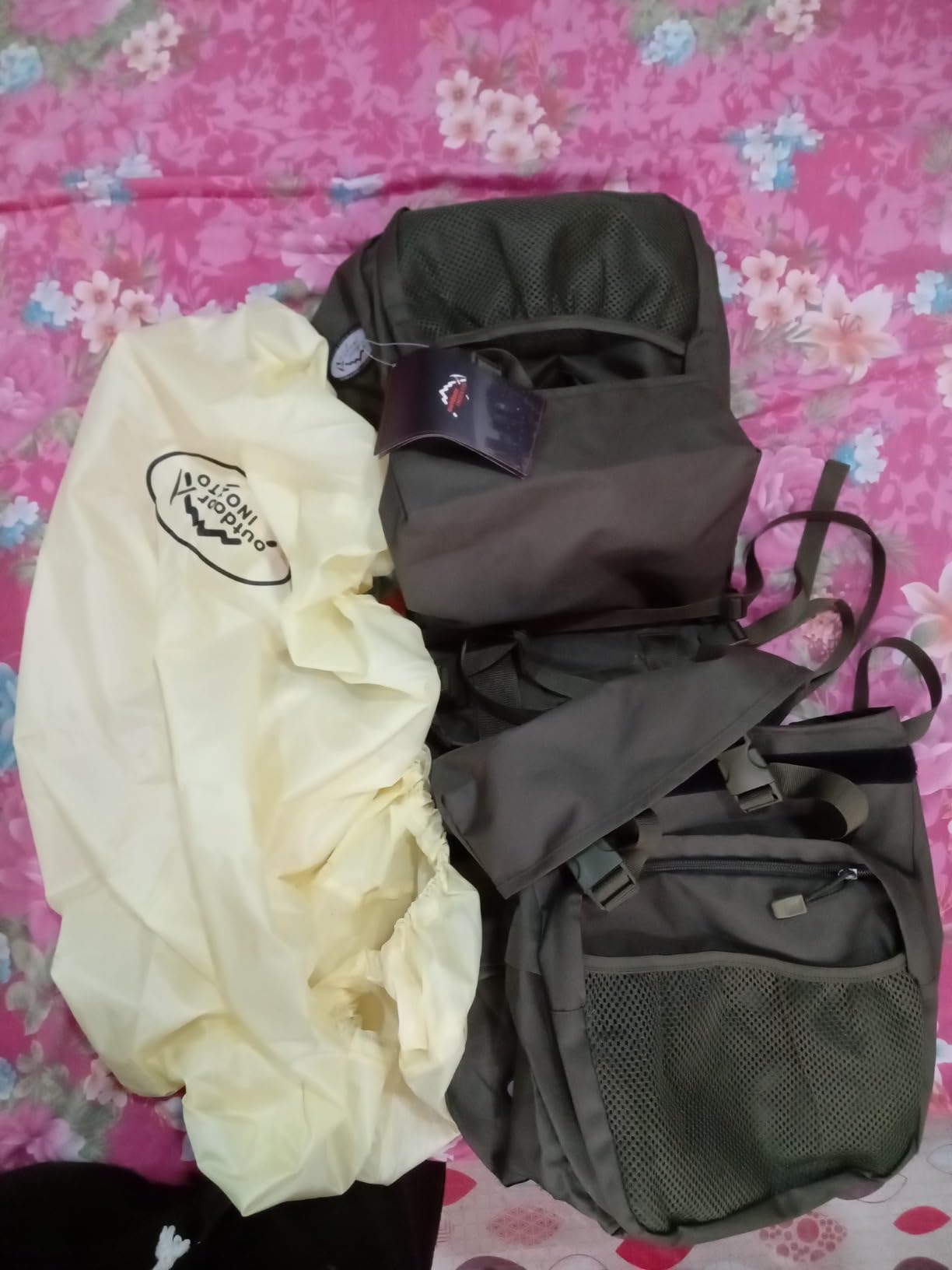 50L Bike Panniers, Waterproof Bicycle Rear Rack Bag with Rain Cover, Black customer photo 2