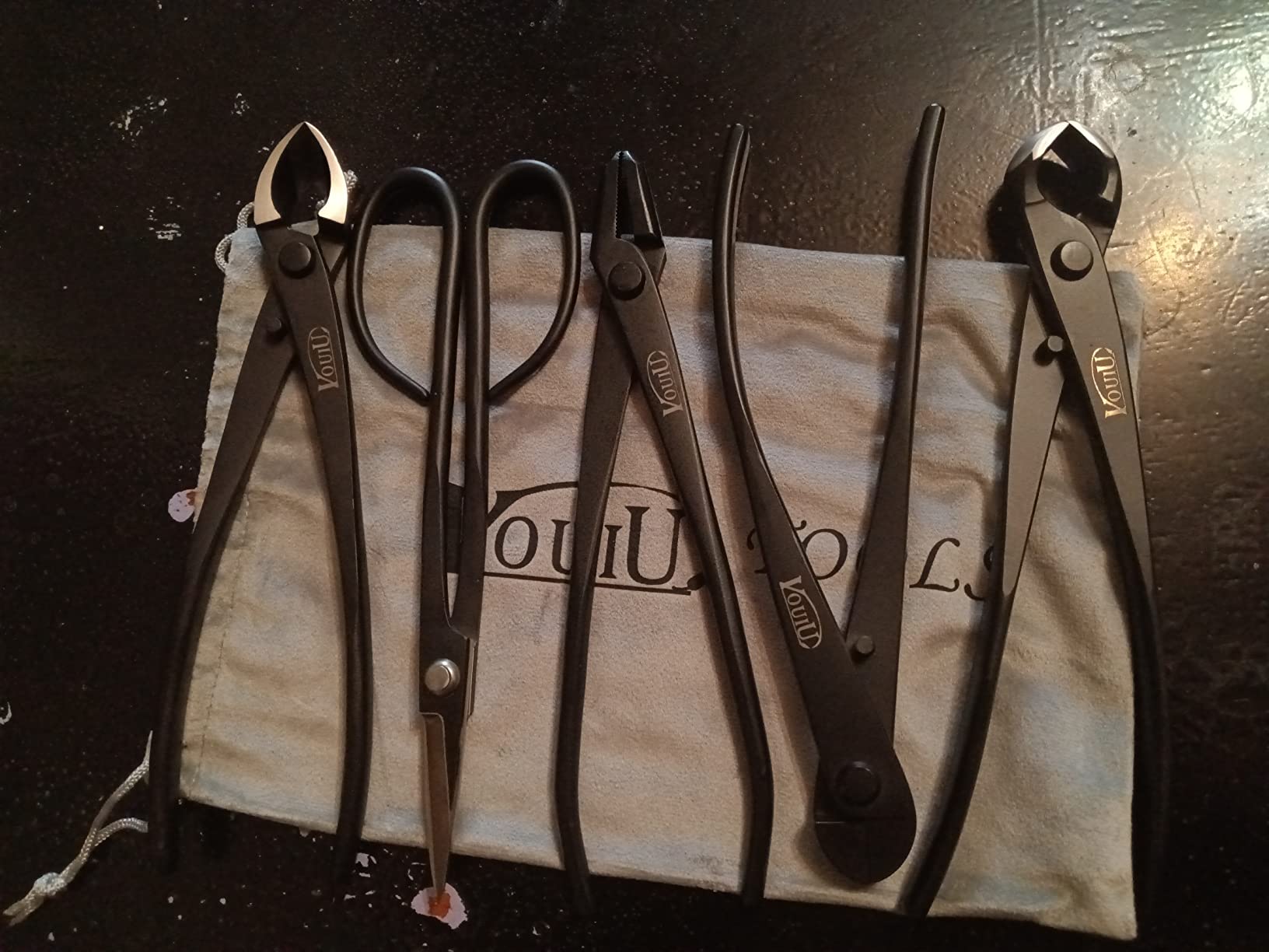 VOUIU 5-Piece Bonsai Tool Set,Knob Cutter,Concave Cutter,Wire Cutter,Jin Pliers,Bonsai Scissors customer photo 2
