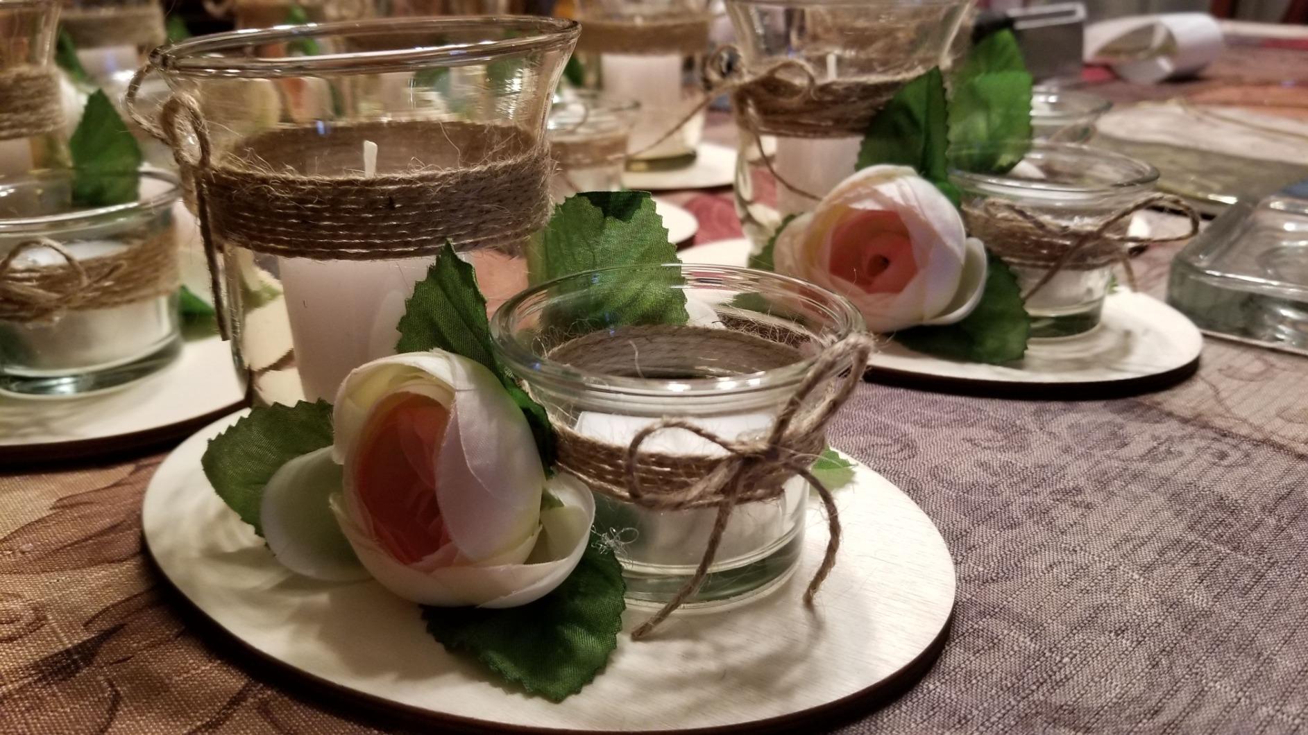 Letine Tealight Candle Holder Set of 12- Clear Glass Votive Candle Holders Bulk for Valentine's Day Decorations, Wedding, Party & Home Decor customer photo 1
