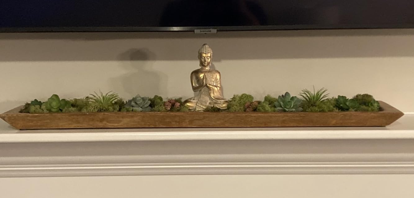 TERESA'S COLLECTIONS Buddha Statue Gold Resin 6.3