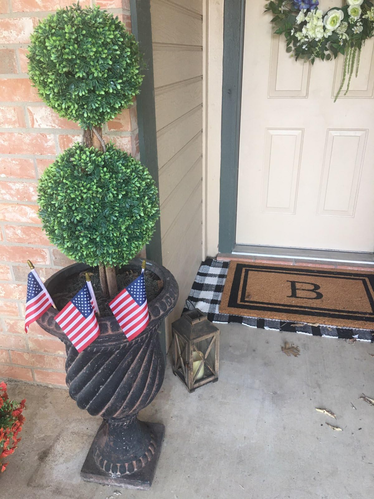 12 Pack Small American Flags on Stick Small US Flags/Mini American Flags for Outside 4x6 Inch American Hand Held Stick Flags with Kid-Safe Spear Top, Patriotic Veterans Day Decorations, 4th of July Decorations customer photo 2