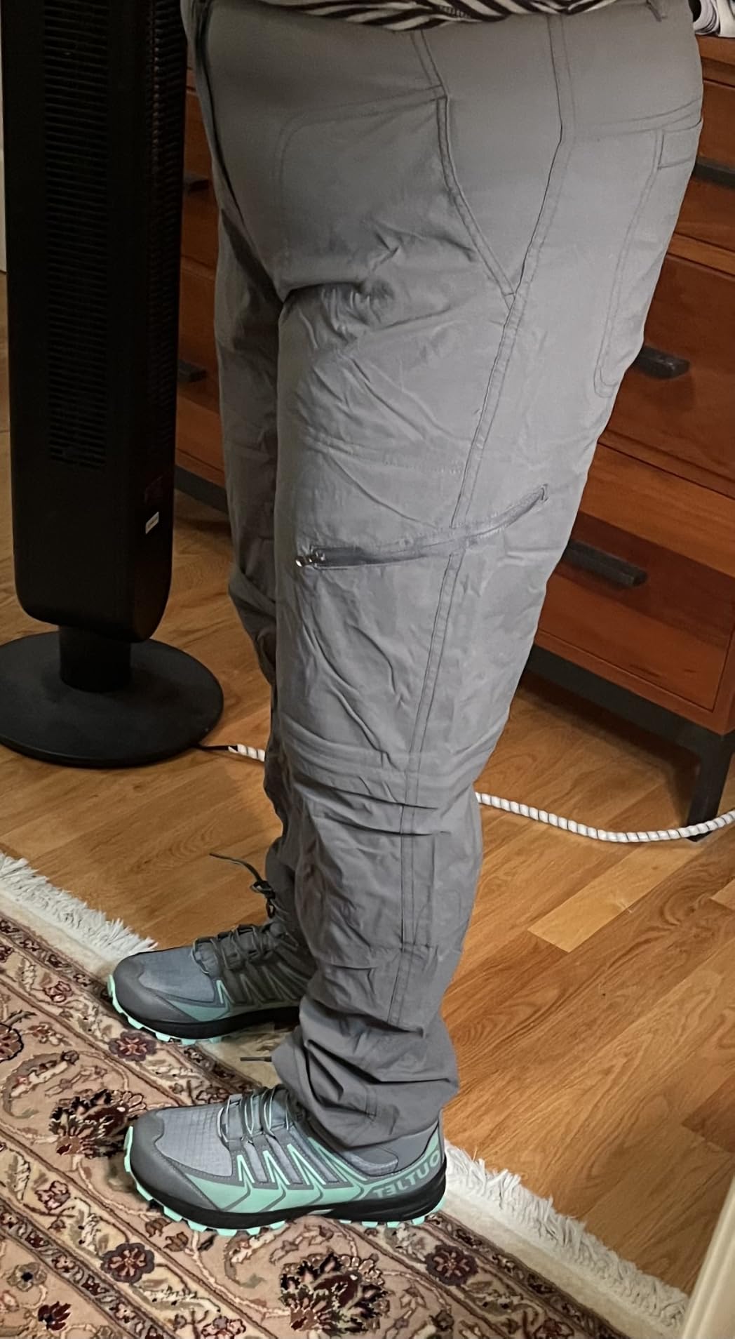 Rdruko Women's Hiking Cargo Pants Water-Resistant Quick Dry UPF 50+ Travel Camping Work Pants Zipper Pockets customer photo 1