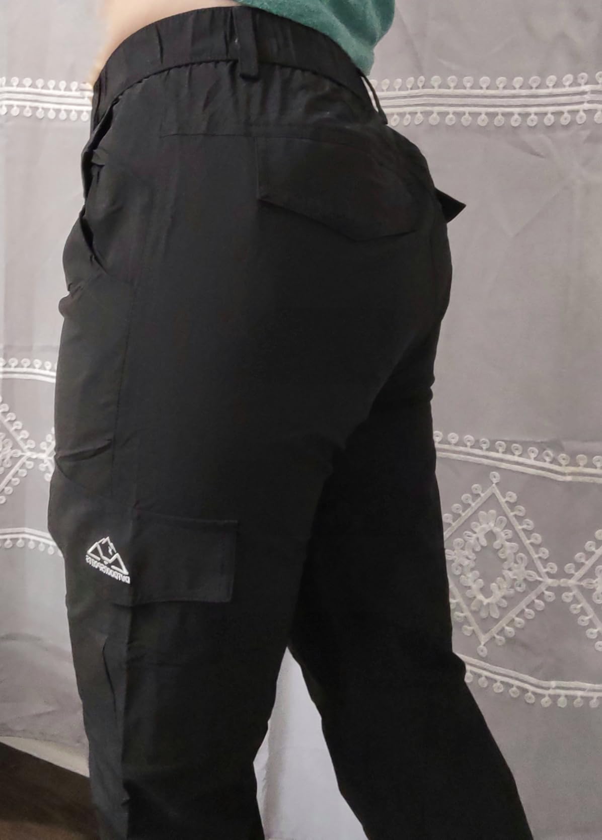 Rdruko Women's Hiking Cargo Pants Water-Resistant Quick Dry UPF 50+ Travel Camping Work Pants Zipper Pockets customer photo 2