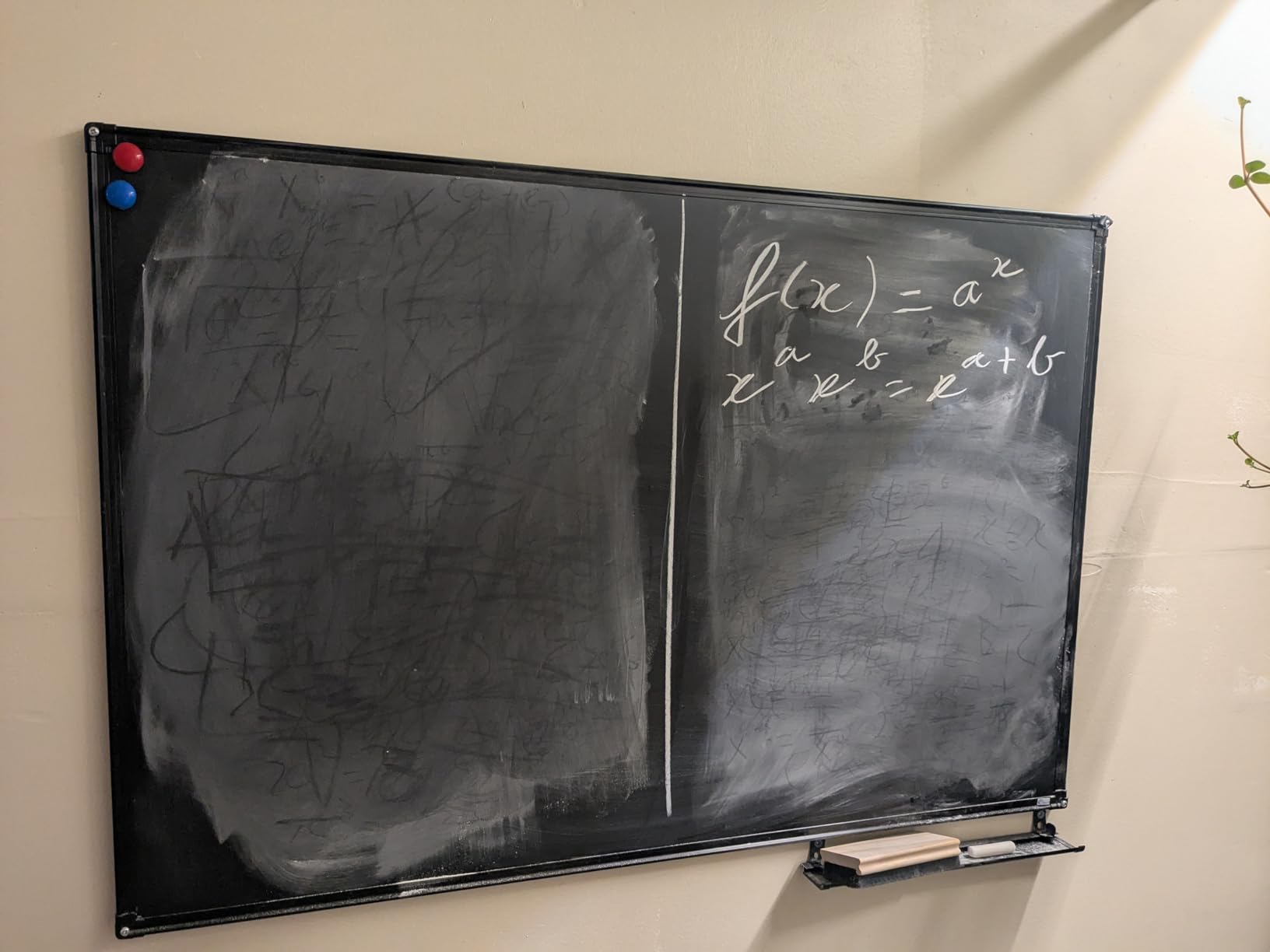XBoard Magnetic Chalkboard Blackboard 48 x 36, Chalk Board/Black Board with 2 Magnets, Black Aluminium Frame customer photo 1