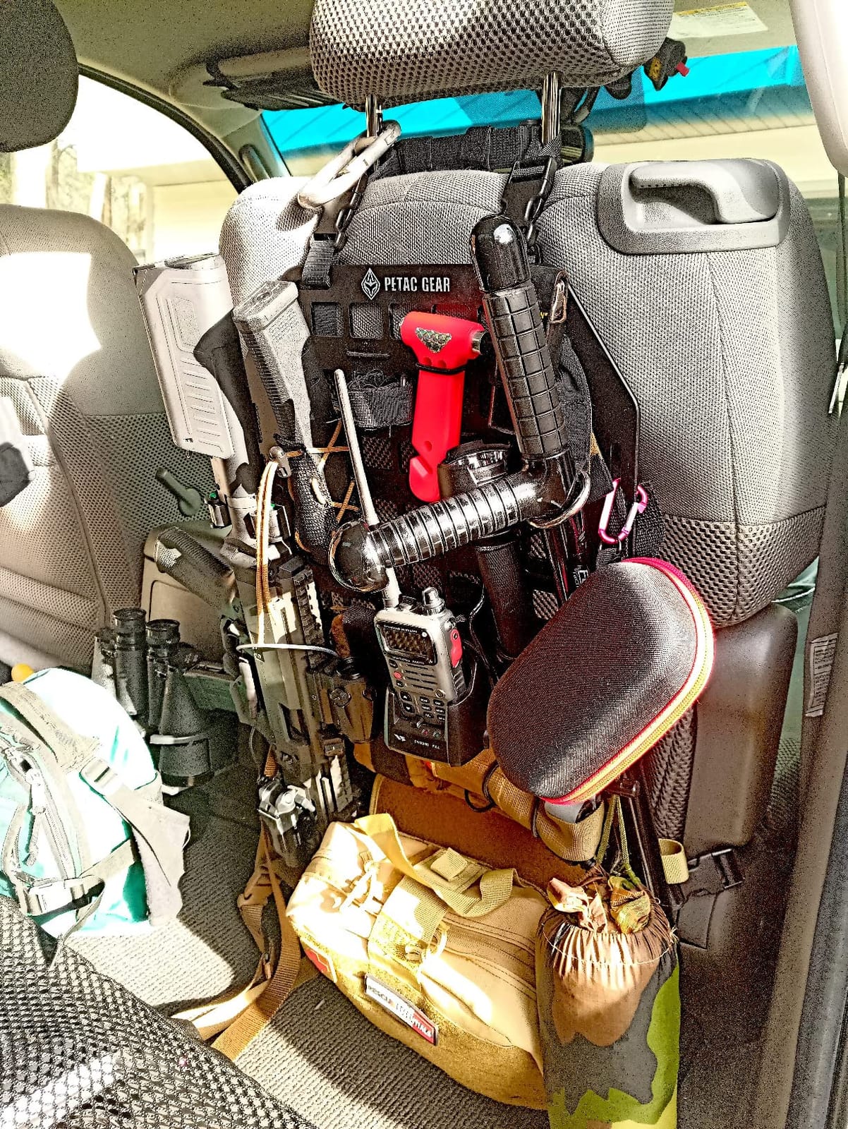 PETAC GEAR Tactical Car Seat Back Organizer | Rigid Molle Panels for Vehicles | Truck Mount Rack Panel for Tactical Gear Accessories customer photo 1