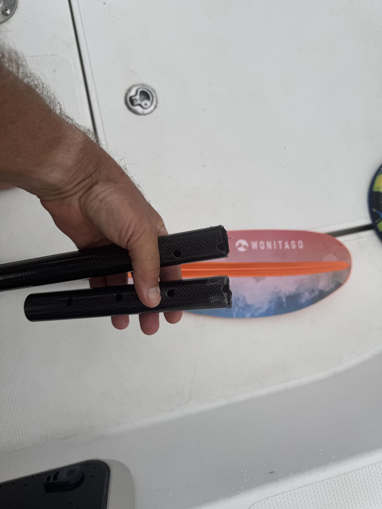 Kayak Paddle Adjustable, Lightweight Carbon Fiber Kayaking Oar customer photo 2