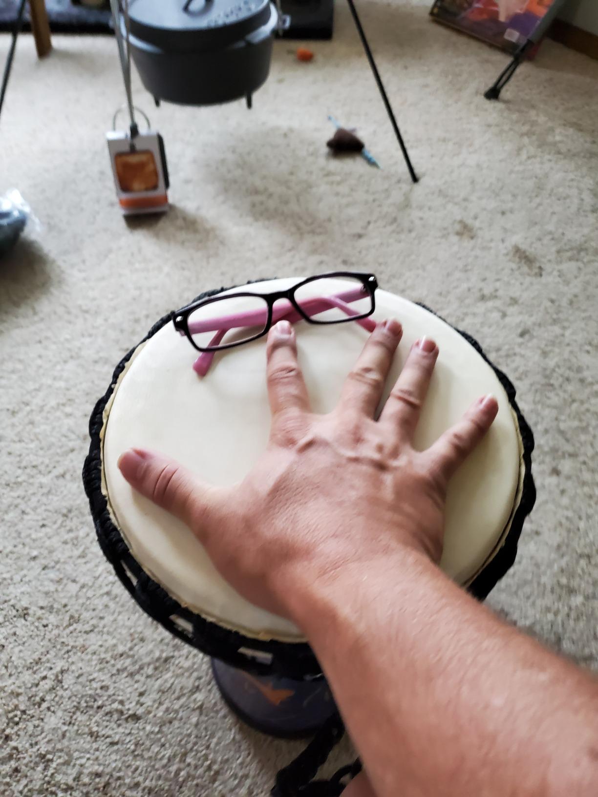 Djembe Drum, AKLOT African Drum Hand-Painted 9.5'' x 20'' Mahogany Goatskin Drumhead for Starter Beginners Adult for Over 8 Years Old customer photo 2