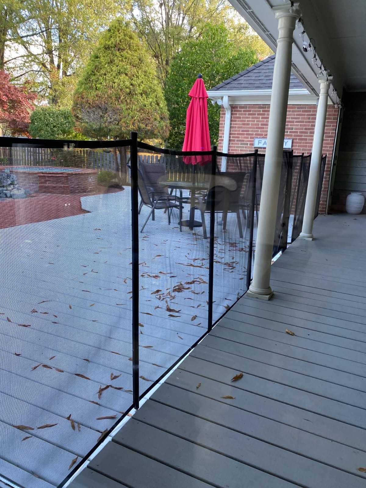 Happybuy Pool Fence, 4FTx 12FT DIY Pool Fences for Inground Pools, Removable Child Safety Pool Fencing, Swimming Pool Fence in Ground for Kids Safety, Black Pool Mesh to Protect Kids customer photo 2
