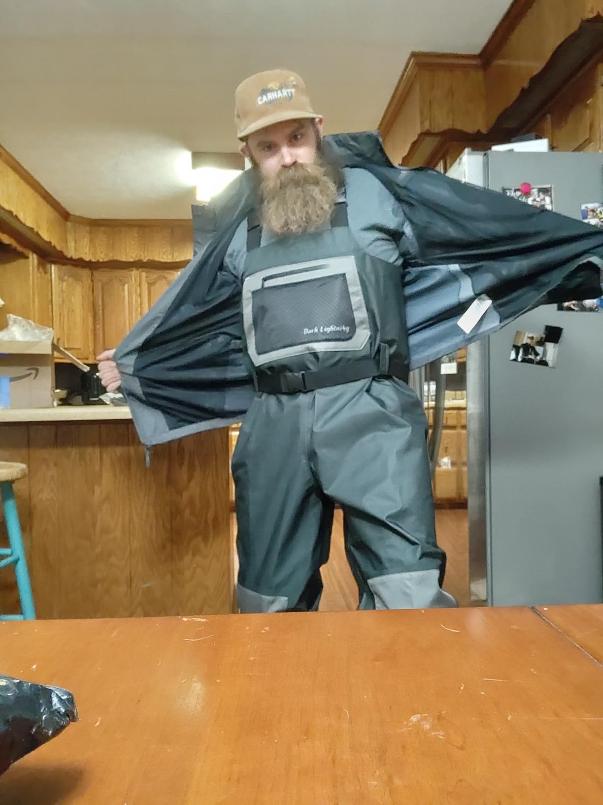 Dark Lightning Breathable Insulated Chest Waders, Perfect for 4 Seasons Fly Fishing Stocking Foot Waders for Men and Women customer photo 2