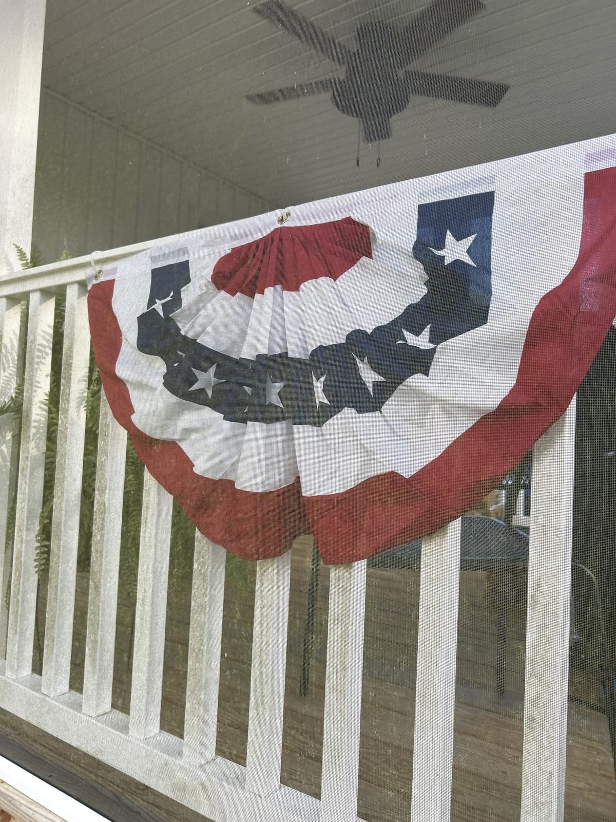 1.5x3 Ft 4th of July Decorations 250 anniversary flag Bunting Flags outdoor- Half Fan Banner Pleated Patriotic USA Flags 3-Pack customer photo 2