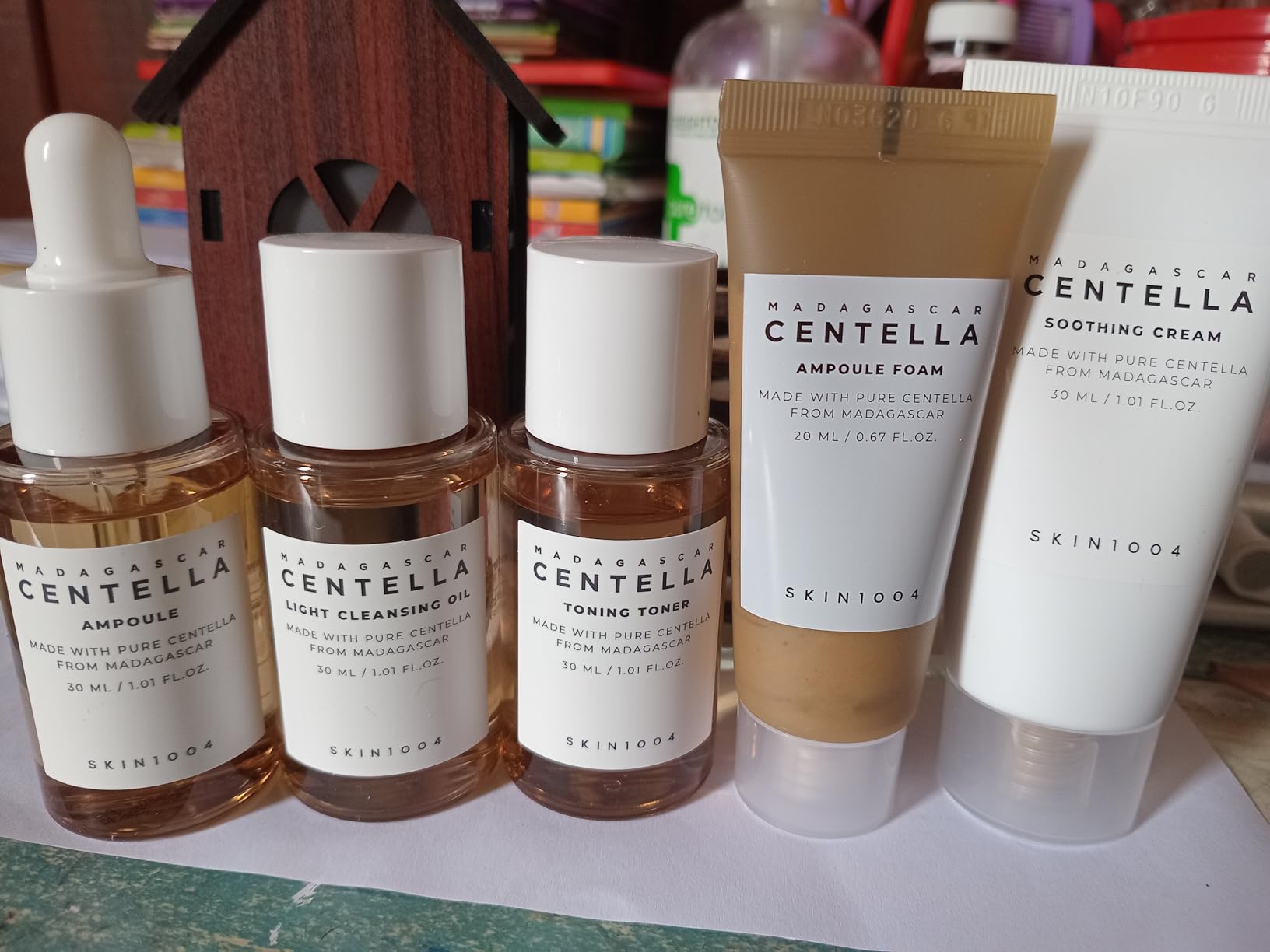SKIN1004 Madagascar Centella Travel Kit, Toner, Ampoule, Soothing Cream, Cleansing Oil, Ampoule Foam, Basic Skincare Trial Kit Box , Gift Sets for Mom, Women & Mothers Day, Compact Size customer photo 2