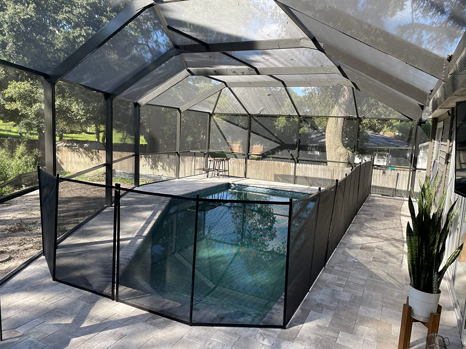Happybuy Removable Pool Safety Fence Door, 4x2.5FT, Manual Lock, Black, Adaptive with Happybuy Pool Fence customer photo 1