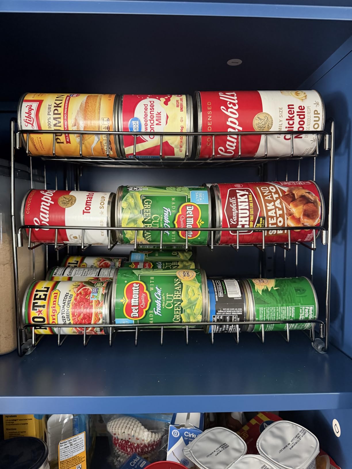 Kitchen Details 3 Tier Can Organizer | Chrome Steel Canned Food Storage Rack | Holds 36 Cans | Space-Saving Pantry & Cabinet Storage Solution | Easy Access to Canned Goods | Freestanding Design customer photo 2