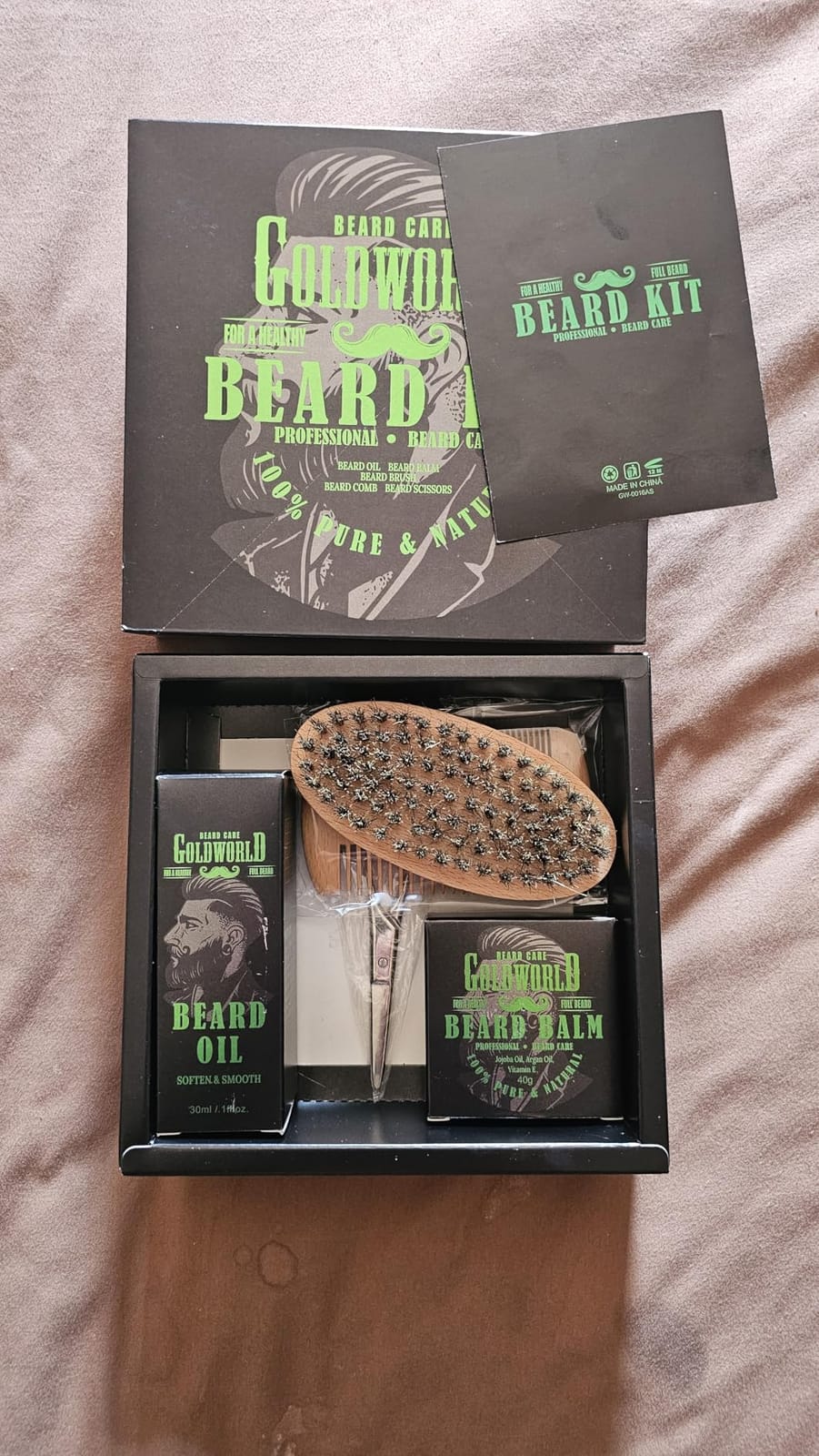 Beard Kit w/Natural Ingredients Beard Oil,Balm,Comb,Scissor customer photo 2