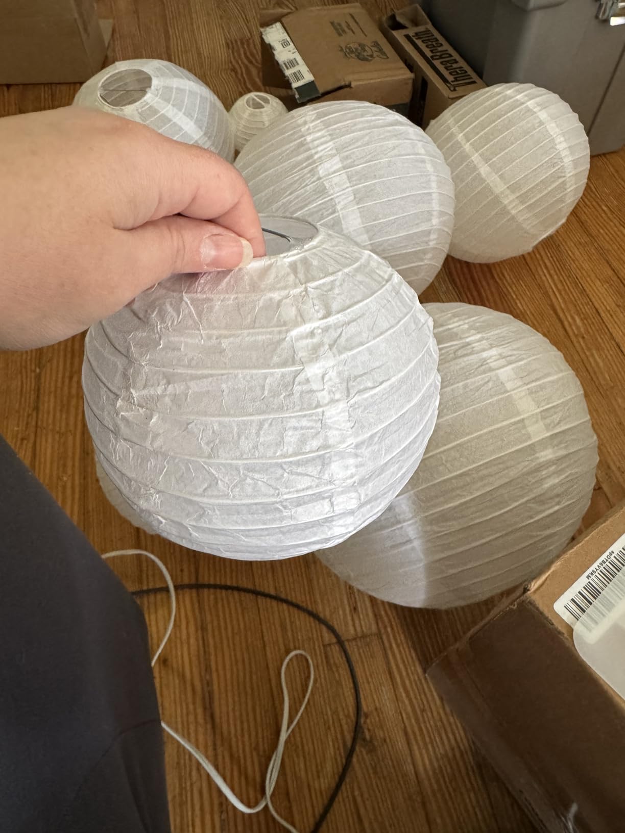 BEISHIDA White Paper Lanterns 10Pcs 4/6/8/10/12 Inch Round Chinese Lamp customer photo 1