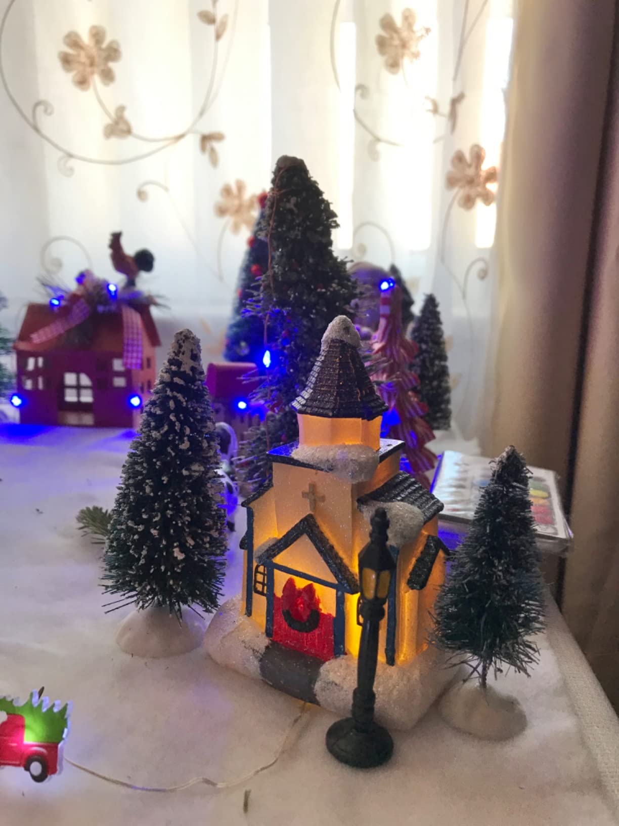 Christmas Village Sets with LED Lights and Figurines Indoor Decor customer photo 1