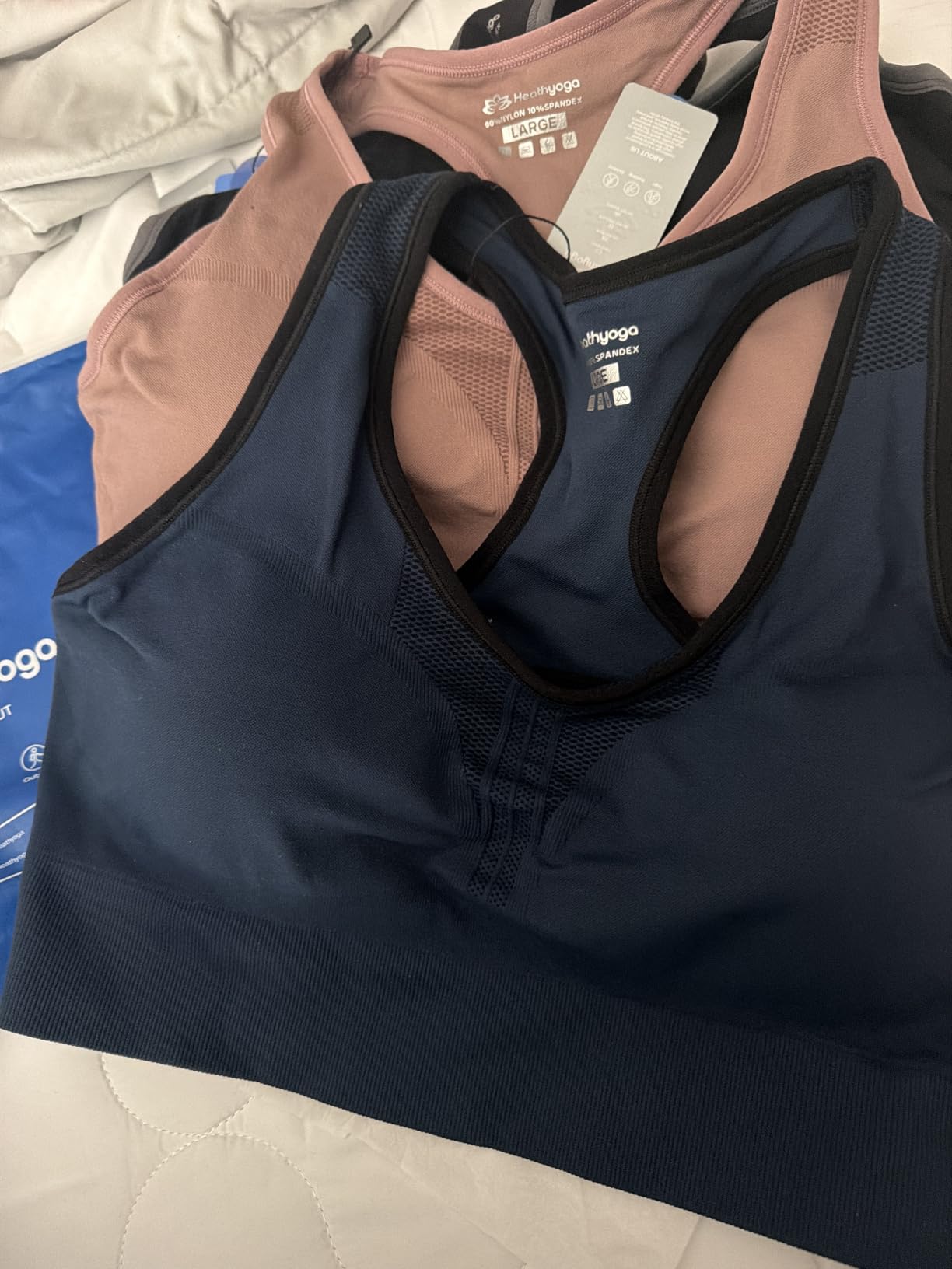 Heathyoga High Impact Sports Bras for Women High Support Padded Racerback customer photo 1