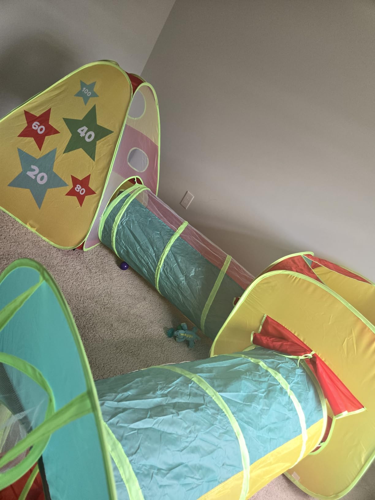 Kids Play Tent for Toddlers, 5pc Toddler Jungle Gym Playset with Ball Pit, Crawl Tunnel and Obstacle Course, Indoor Outdoor Playhouse Toy for Boys and Girls customer photo 1
