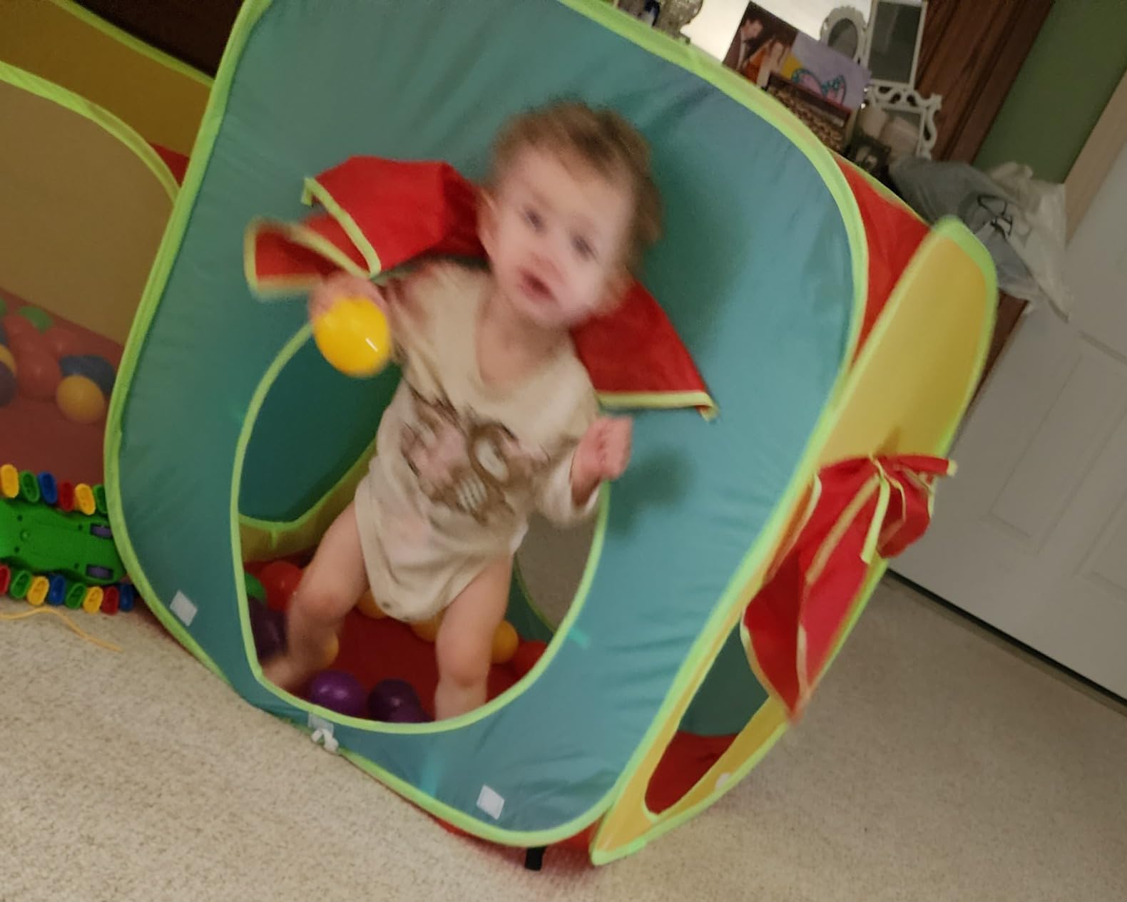 Kids Play Tent for Toddlers, 5pc Toddler Jungle Gym Playset with Ball Pit, Crawl Tunnel and Obstacle Course, Indoor Outdoor Playhouse Toy for Boys and Girls customer photo 2