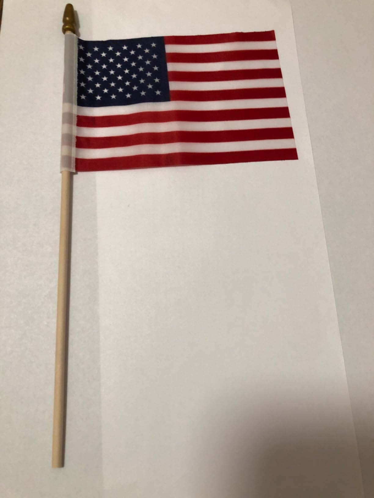 100 Pack Small American Flags on Stick, 4x6 Inch US HandHeld Stick Flags customer photo 2