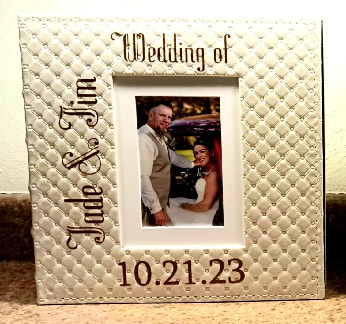 RECUTMS Self Adhesive Photo Album, 60 Pages Magnetic Scrapbook Album | Strong Adhesive, White Acid-Free Pages, Fits 3x5-8x10 Photos, Premium Leather Cover, Photo Window Cover, Wedding & Family customer photo 1