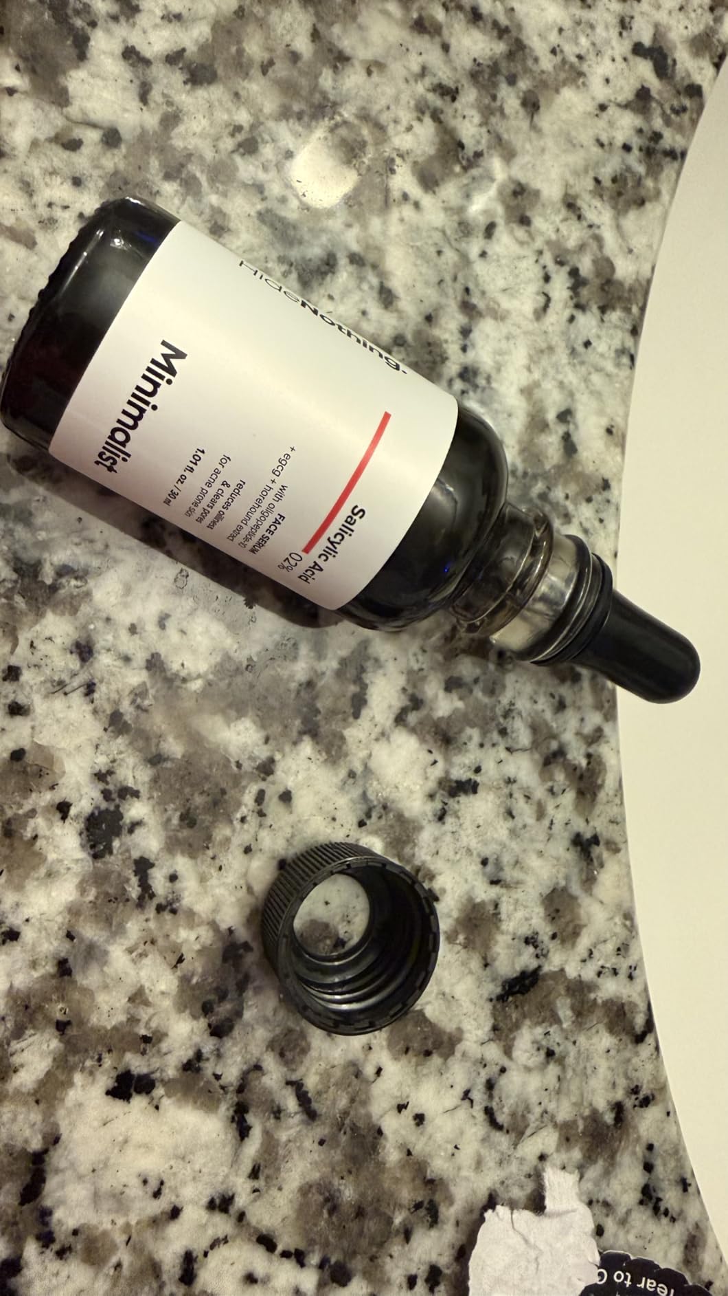 Minimalist Salicylic Acid 2% Serum For Blackheads, Whiteheads & Open Pores | Reduces Excess Oil & Bumpy Texture | BHA Liquid Exfoliant for Oily & Acne Prone Skin | For Women & Men | 1 Fl Oz/30ml customer photo 1