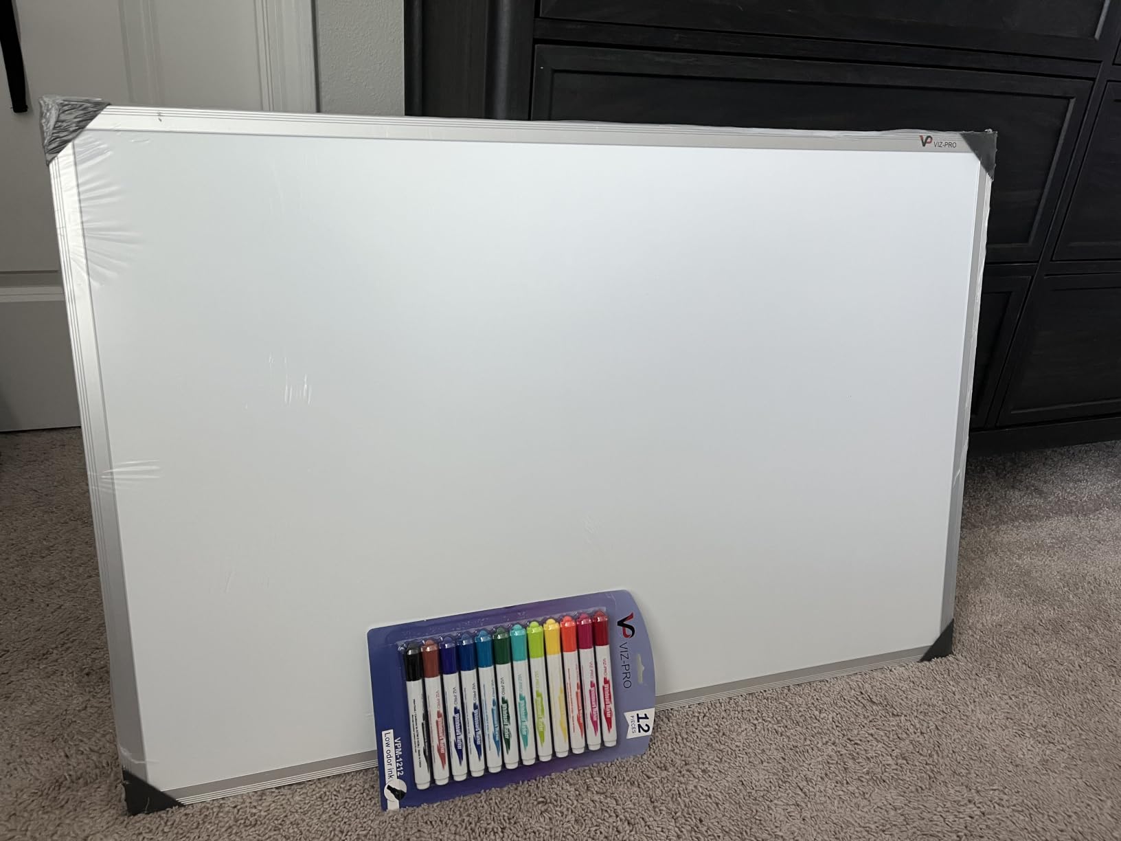 VIZ-PRO Dry Erase Board/Magnetic White Board, 48 X 32 Inches, Silver Aluminium Frame customer photo 1