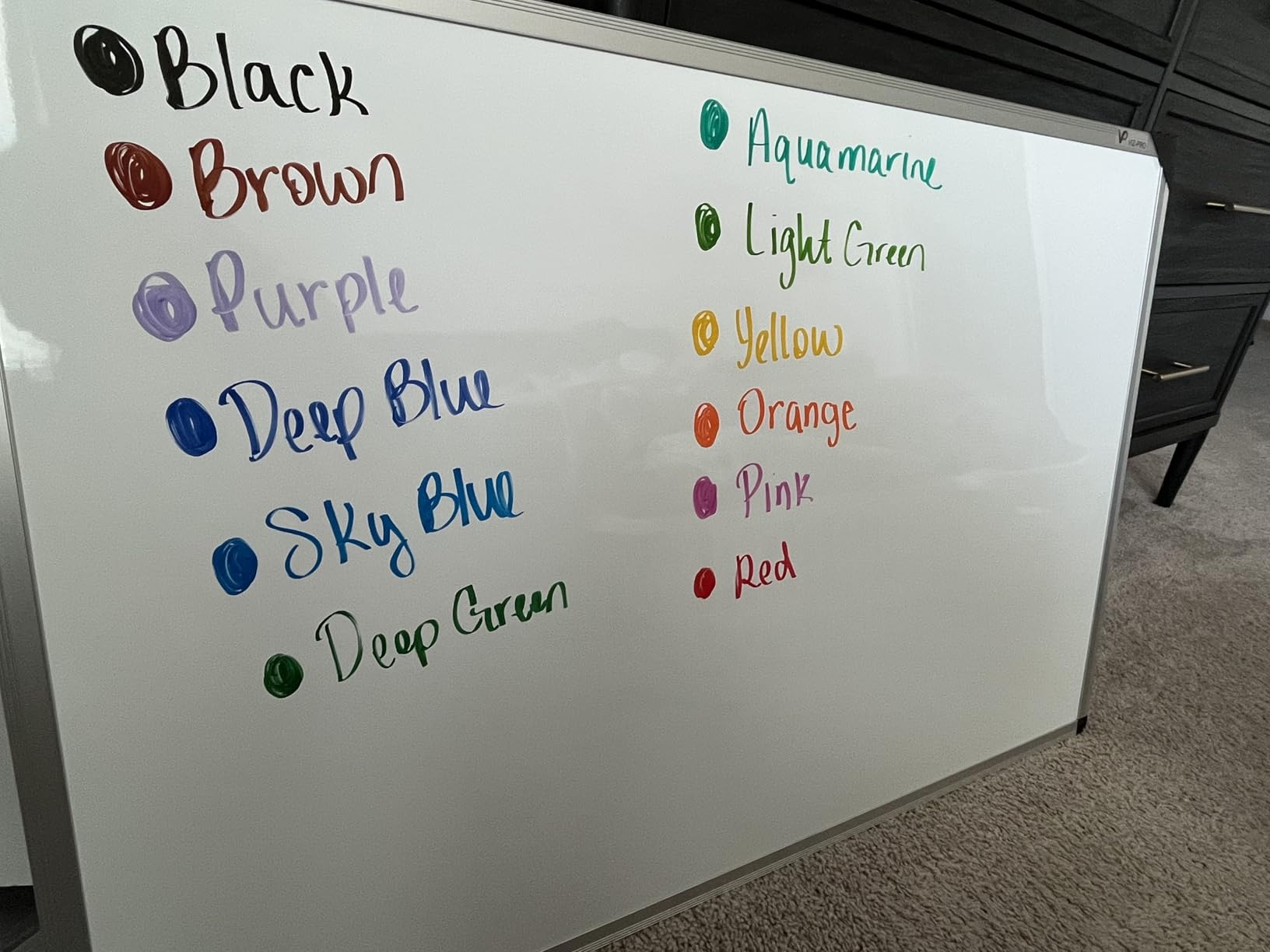 VIZ-PRO Dry Erase Board/Magnetic White Board, 48 X 32 Inches, Silver Aluminium Frame customer photo 2