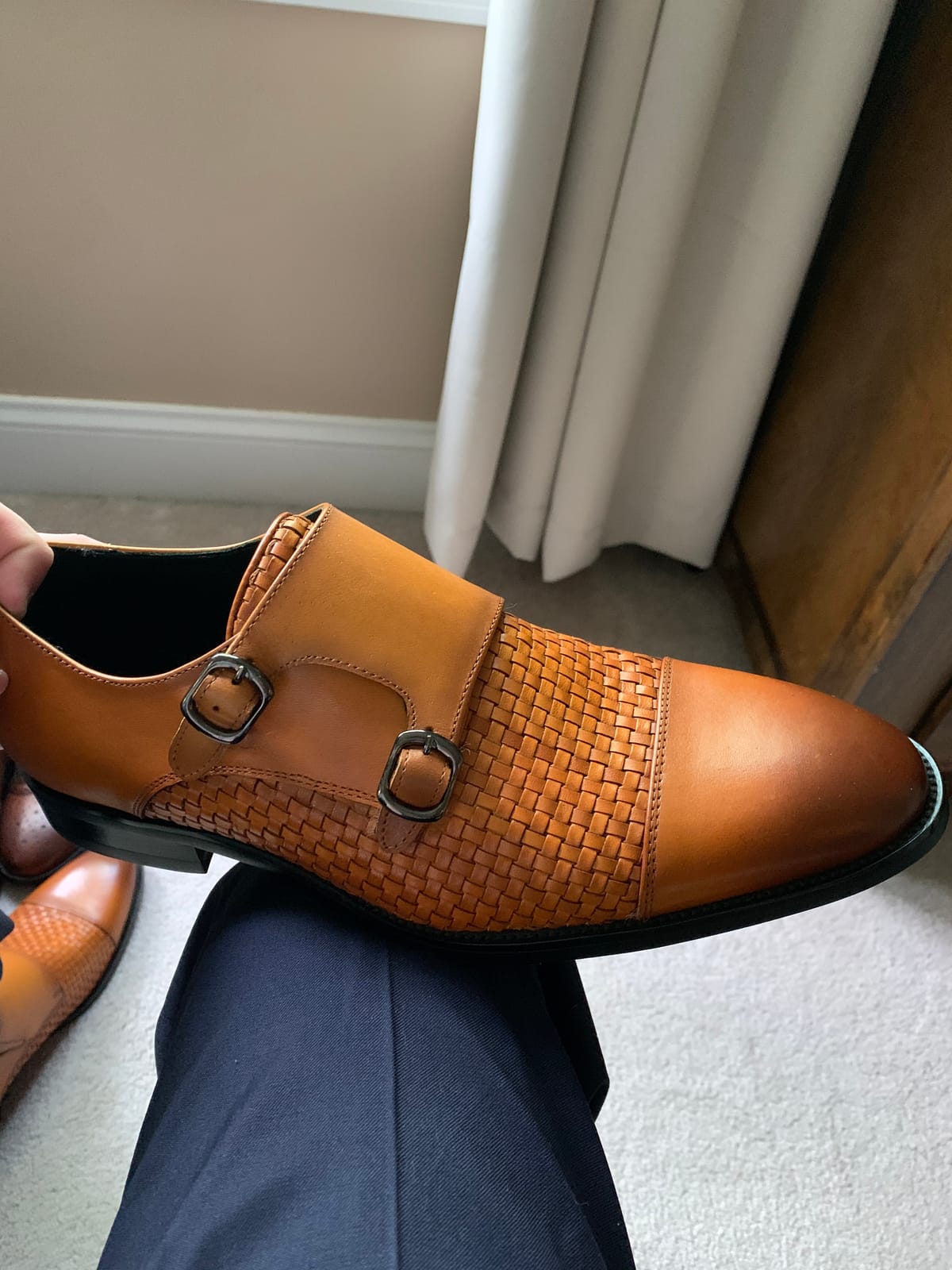 Men's Dress Shoes Monk Strap Slip-On Leather Formal customer photo 2