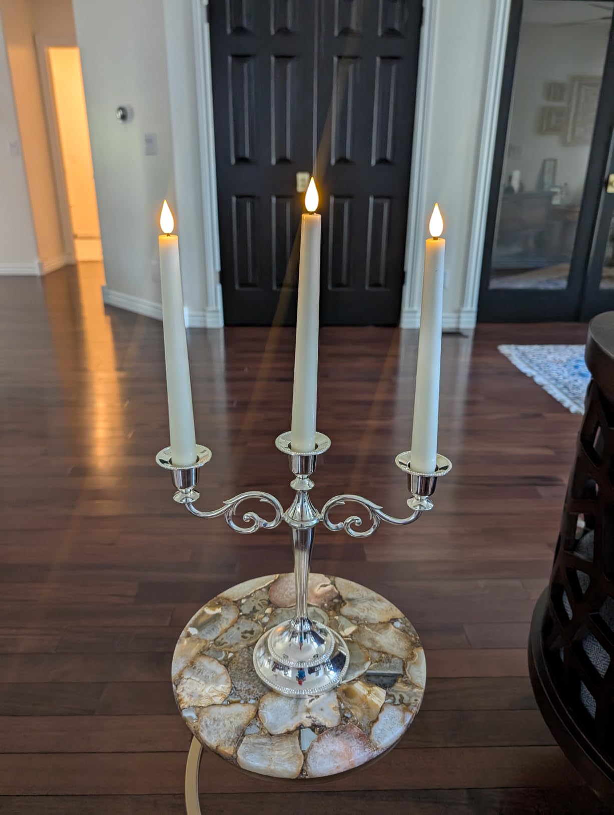 5-Arm Black Metal Candelabra Halloween Taper Holder Decor customer photo 1