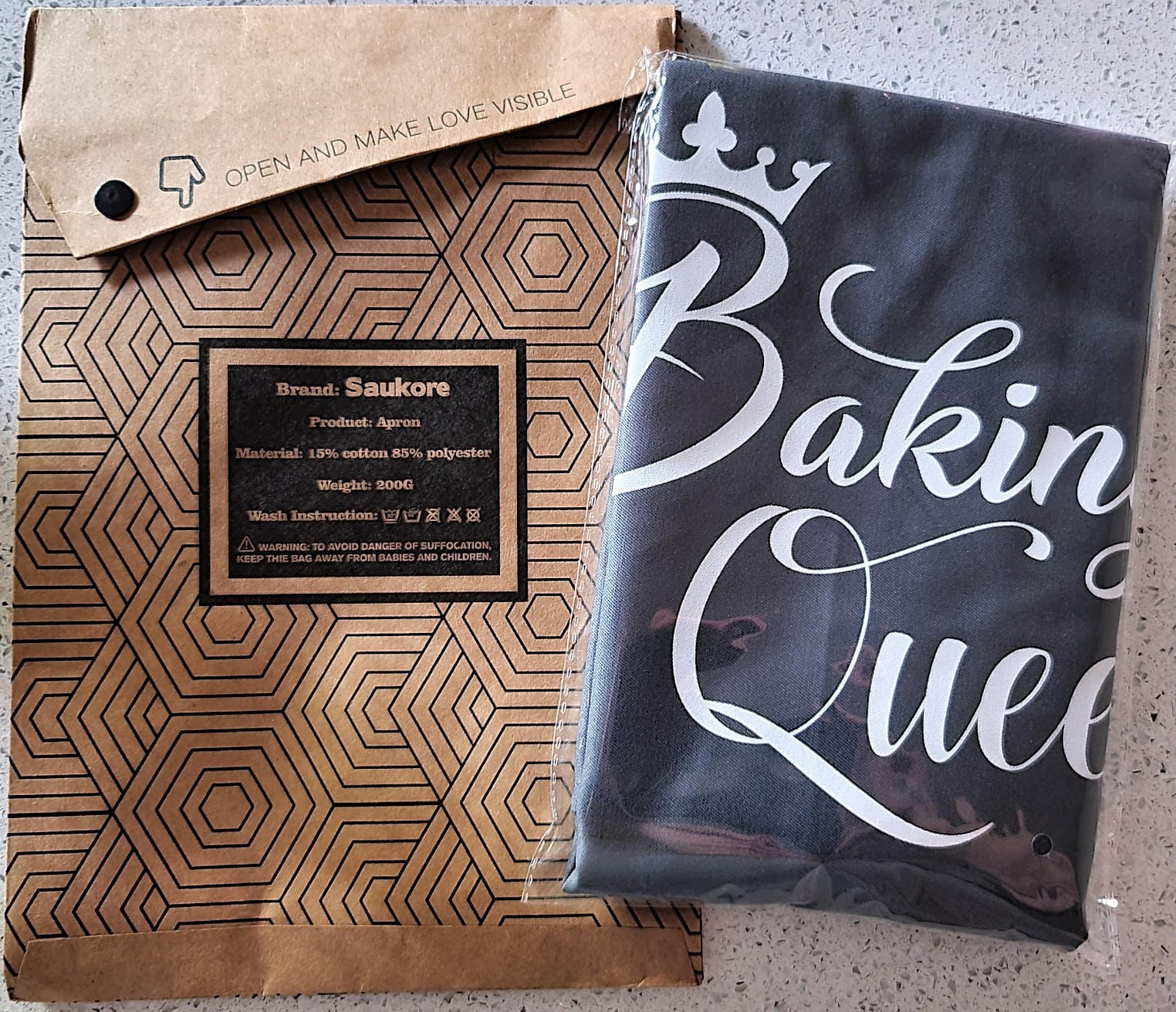 Funny Baking Aprons for Women, Baking Gift for Bakers, Baking Queen Apron | Kitchen Cooking Apron with 2 Pockets customer photo 2