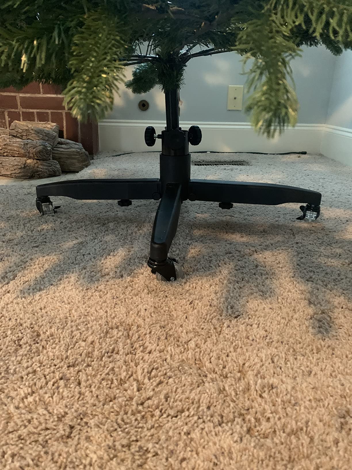 Rolling Christmas Tree Stand for up to 9 Foot Artificial Trees - Heavy-Duty Xmas Tree Stand Base with Casters and Adjustable Base - Compatible with Most Upright Tree Bags – Up to 154 lbs. customer photo 1