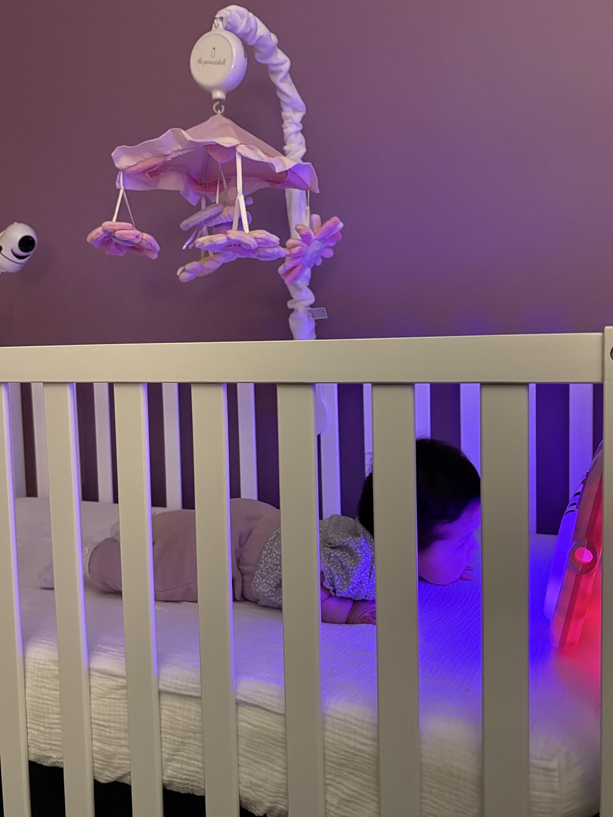 The Peanutshell Crib Mobile for Boys or Girls - White Musical Baby Crib Mobile with 12 Lullabies, Jungle Animal, Baby Safari Animals Nursery Decor customer photo 1