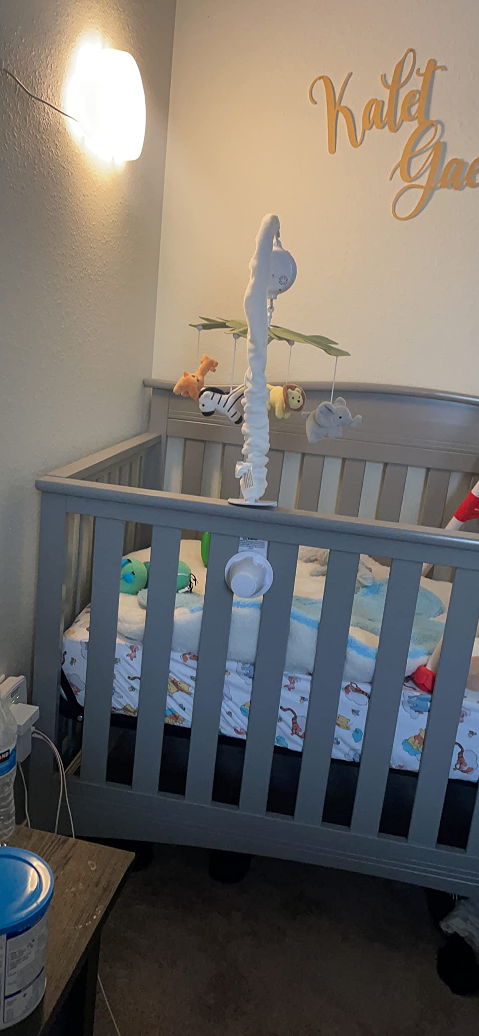 The Peanutshell Crib Mobile for Boys or Girls - White Musical Baby Crib Mobile with 12 Lullabies, Jungle Animal, Baby Safari Animals Nursery Decor customer photo 2