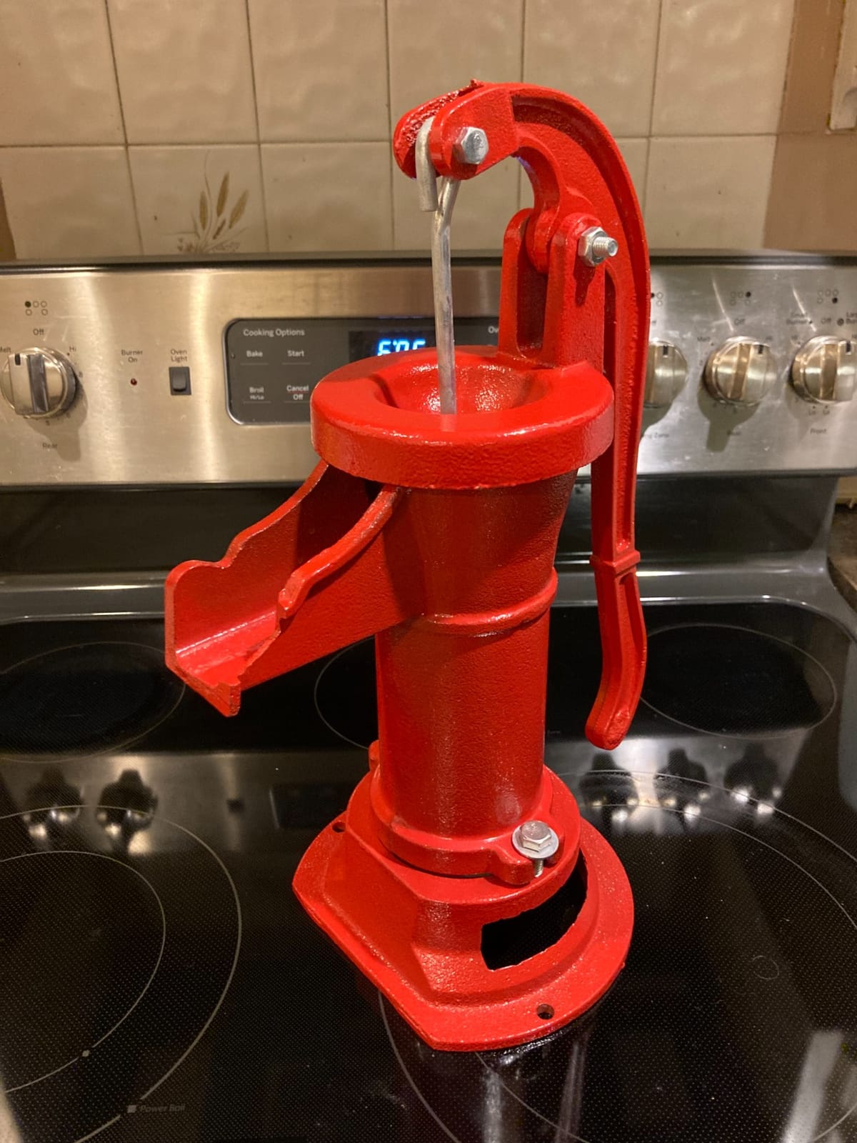 HFS(R) Hand Water Well Pump Manual Pitcher Pump Antique 25 FT Max. Lift Red Cast Iron for Home, Yard, Garden, Farm, Pond customer photo 2