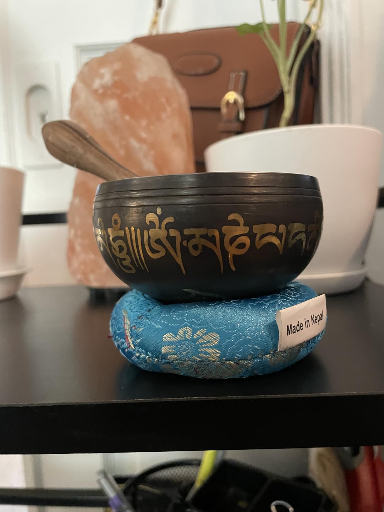 Tibetan Singing Bowl Set Brass - Master Healing Grade - Authentic Handcrafted Sound Bowl by Himalayan Bazaar customer photo 2