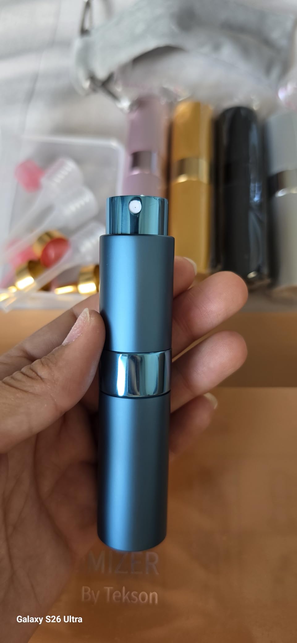 Tekson Travel Perfume Atomizer Refillable 8ml (5 PCS), Travel Cologne Sprayer Mini, Perfume Bottle Empty Small (5 Colors) customer photo 1