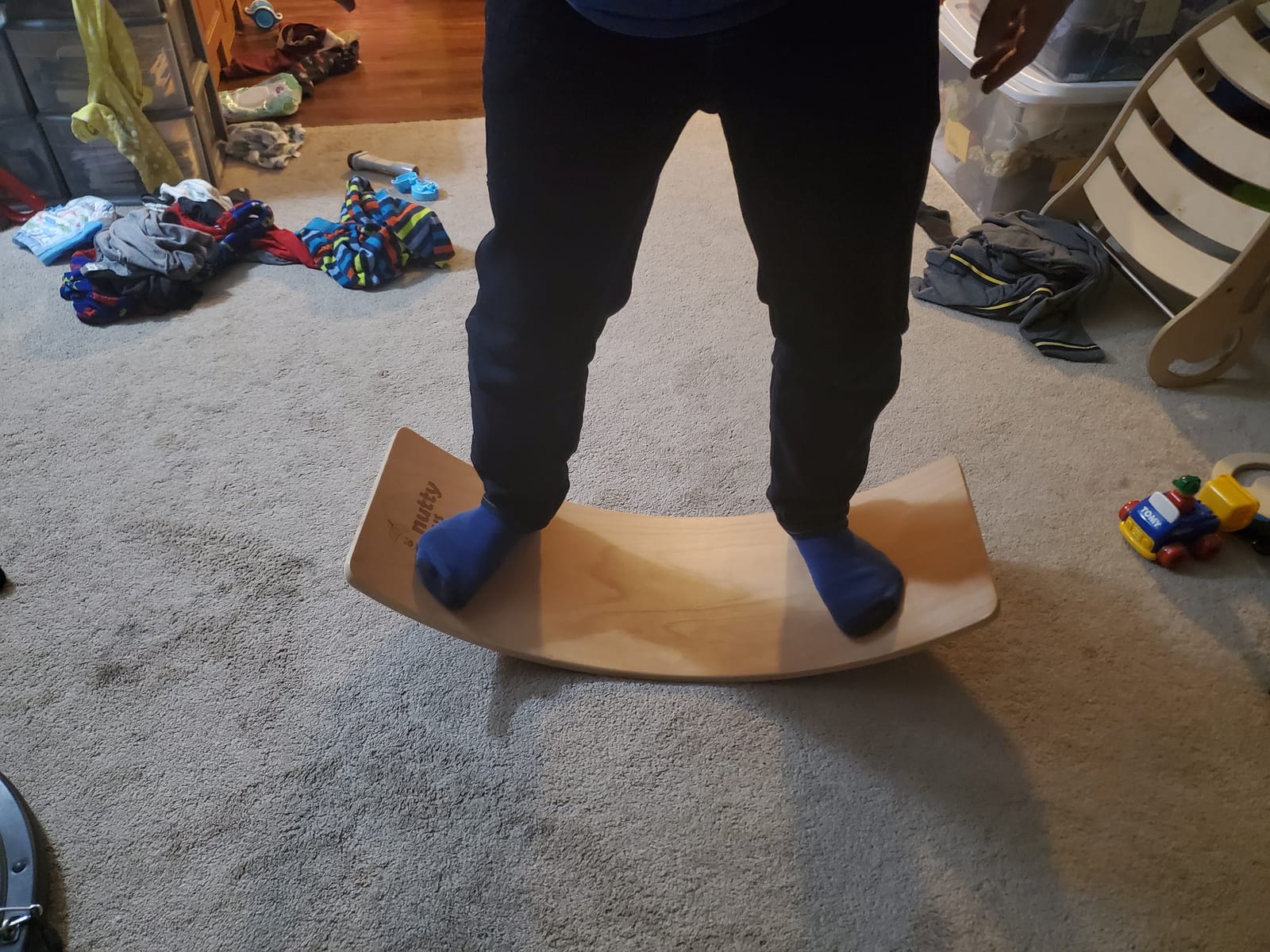 NUTTY TOYS Montessori Wooden Wobble Board for Kids & Adults -100% Natural Wood Balance Board, Waldorf Toddler Balancing Toy, Unique Boy Girl Open Ended Toy Best Valentines Day & Easter Gifts Idea 2026 customer photo 2