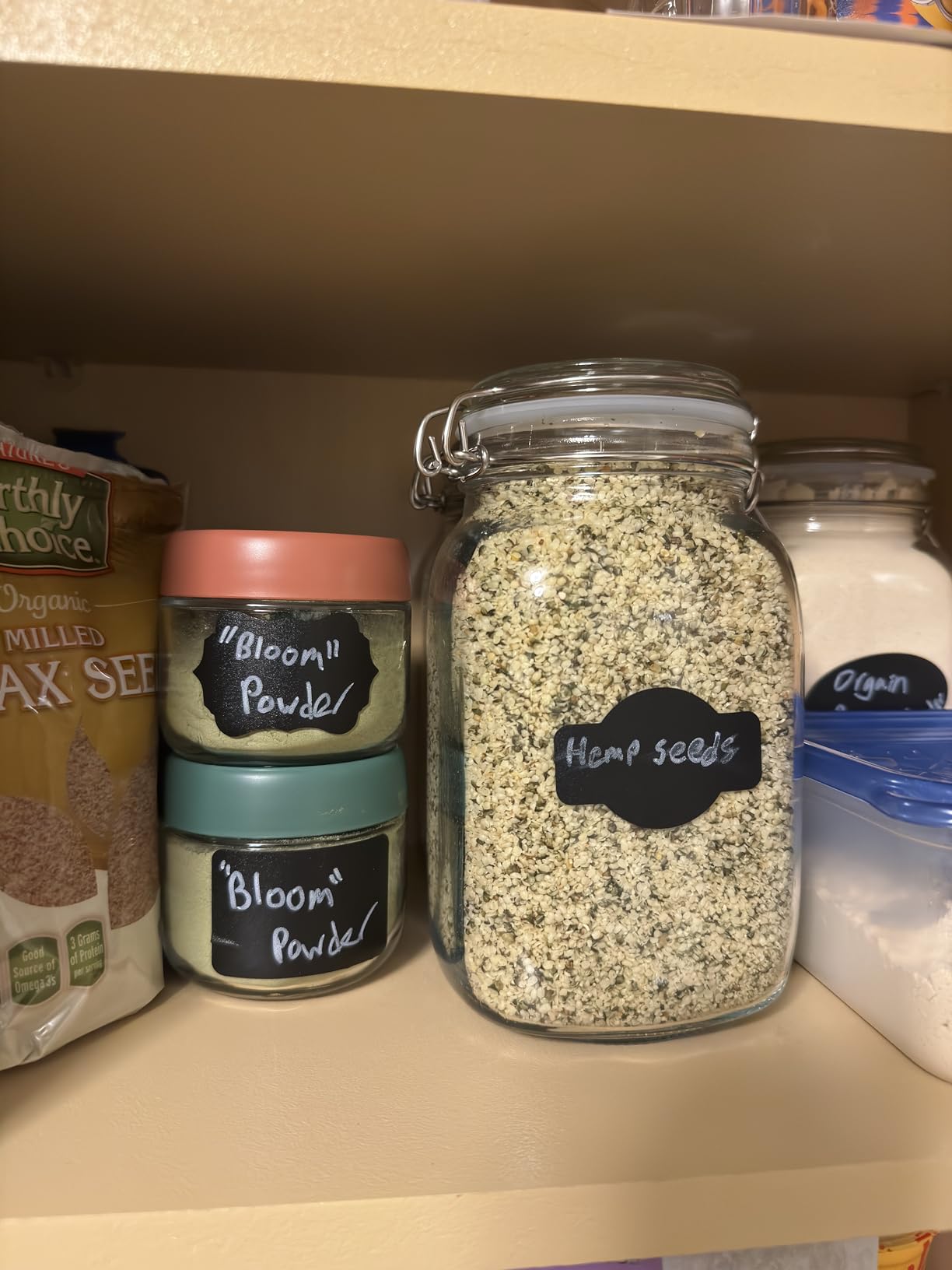 CHEFSTORY 50oz Glass Food Storage Jars with Airtight Clamp Lids, 3 Pack customer photo 2