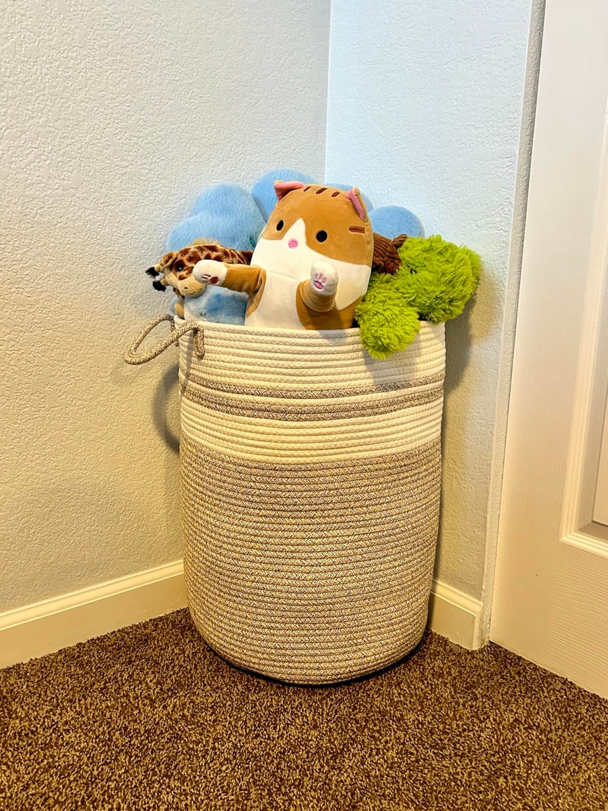 YOUDENOVA Woven Laundry Hamper Basket, 58L Tall Laundry Basket customer photo 1