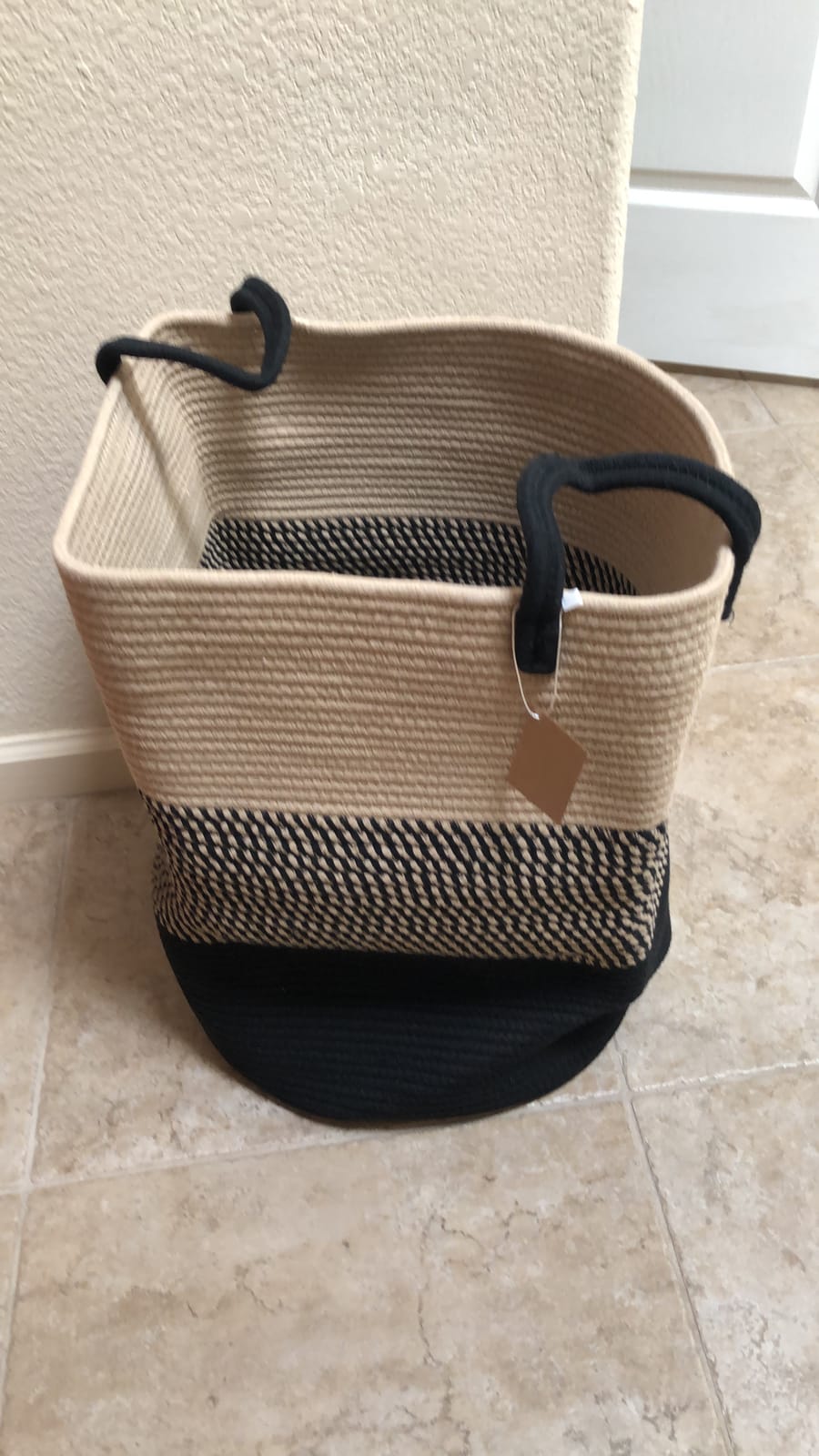 YOUDENOVA Woven Laundry Hamper Basket, 58L Tall Laundry Basket customer photo 2