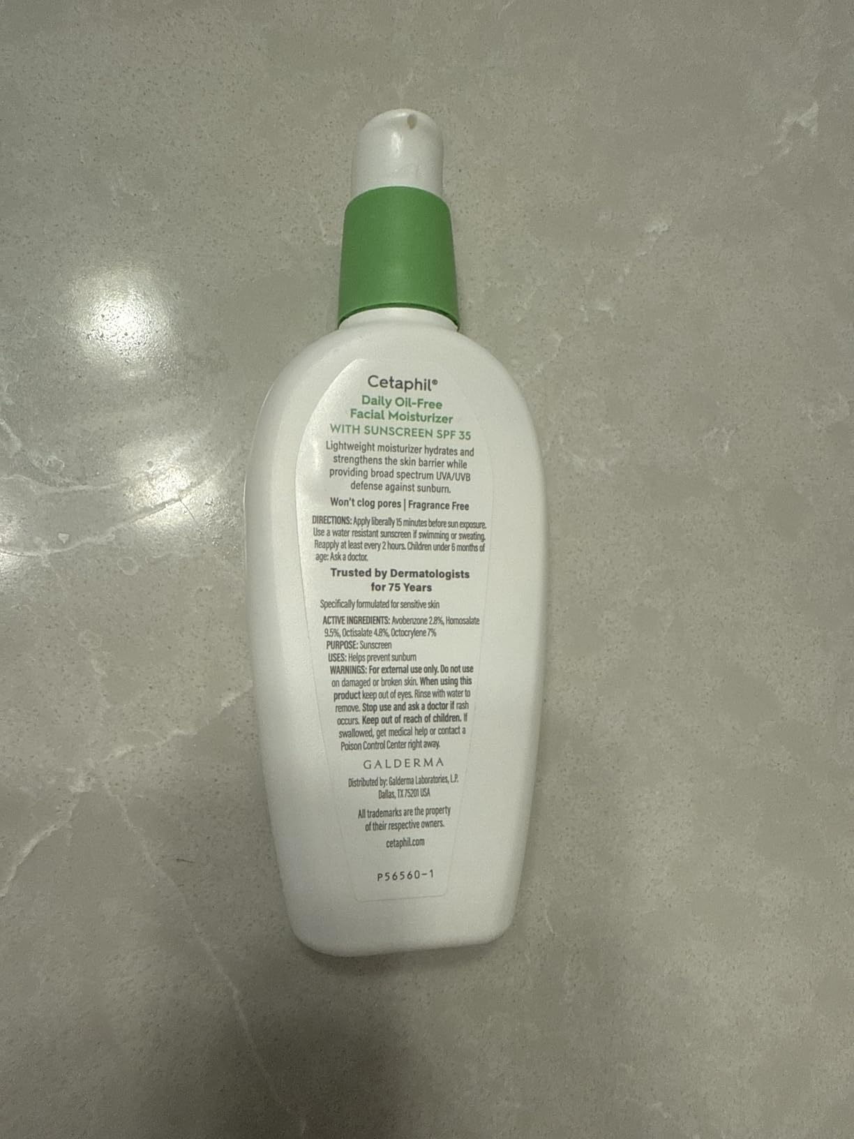 Cetaphil Daily Oil-Free Facial Moisturizer with Sunscreen, SPF 35, Fragrance Free, 3 fl oz (88 ml) customer photo 1