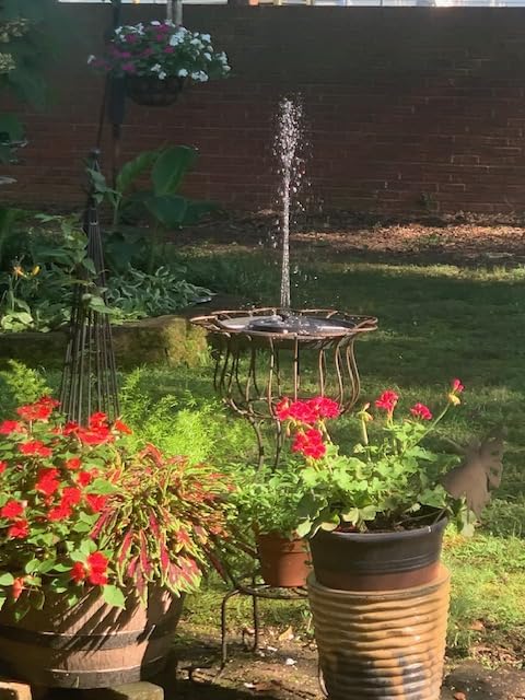 Mademax Upgraded Solar Fountain with 4 Easy Install Nozzle and Fixer, Solar Powered Fountain Pump for Bird Bath, Garden, Pond, Pool, Fish Tank, Outdoor customer photo 2