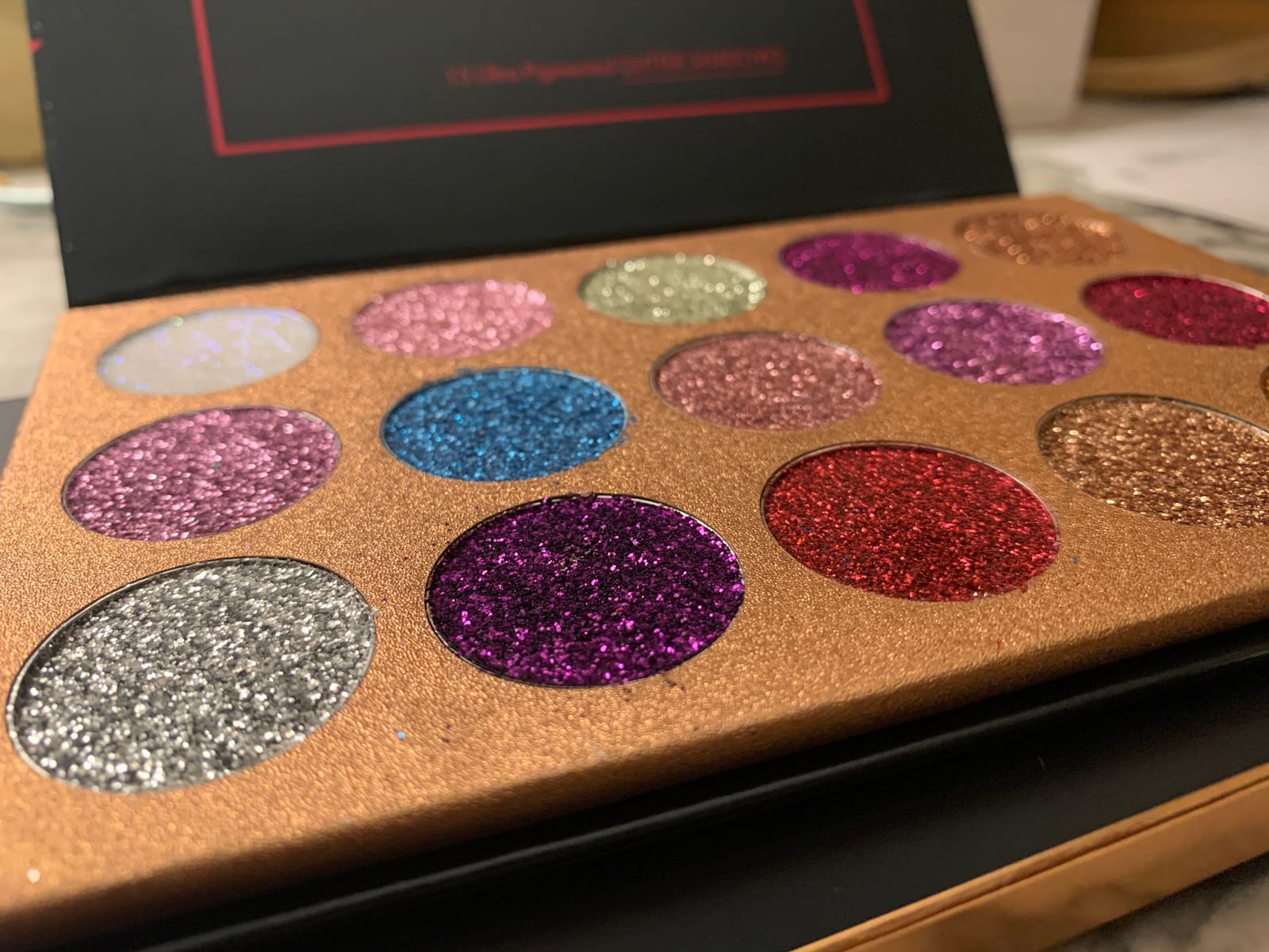 BestLand 15 Colors Glitter Eyeshadow Palette Shimmer Ultra Pigmented Makeup Eye Shadow Powder Long Lasting Waterproof Holiday Party Makeup (Colors A) customer photo 2