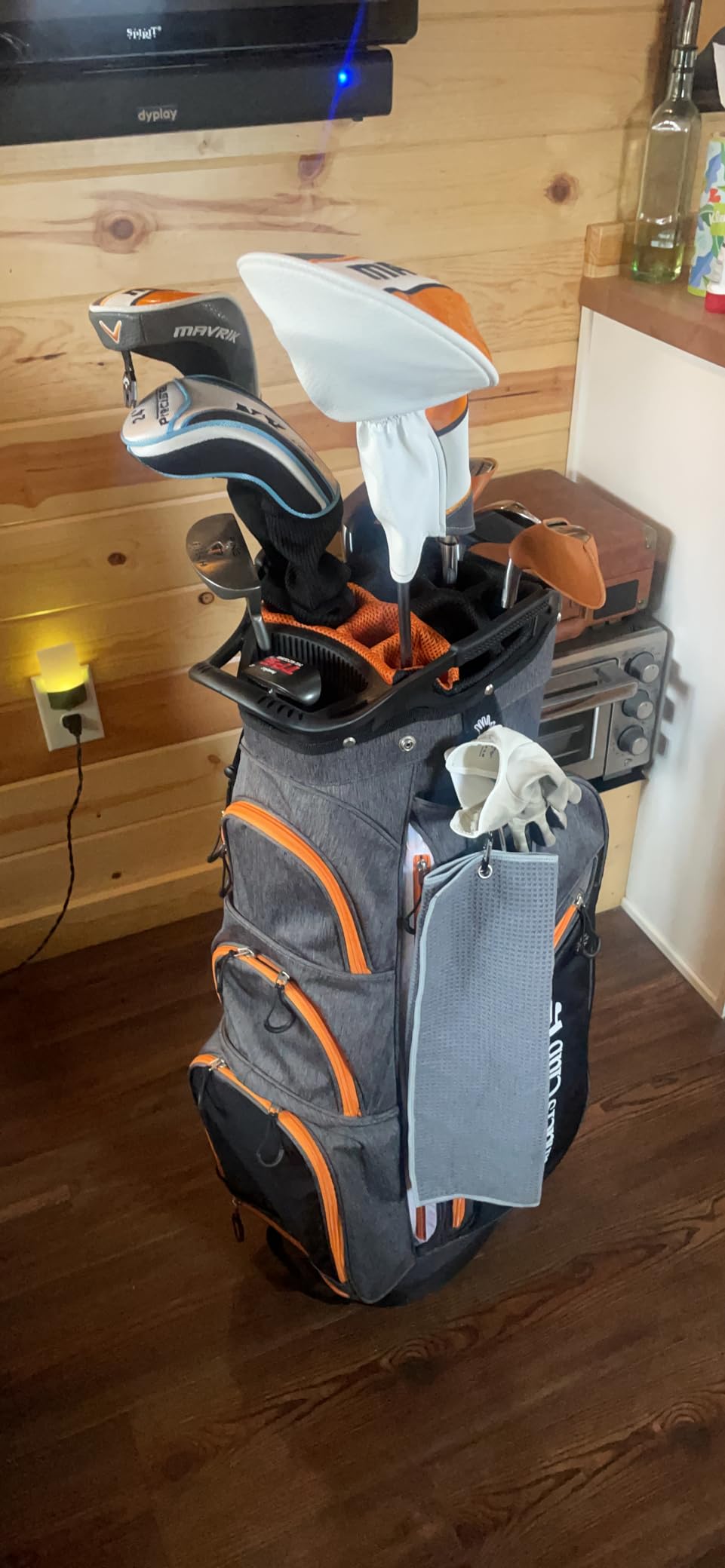 Founders Club Franklin Golf Push Cart Bag -Riding Cart Bag -Full Bag Rain Cover -Secure Push Cart Base -Light Weight -15 Way Full Length Divider-External Putter Tube-Embroidery Panel customer photo 1