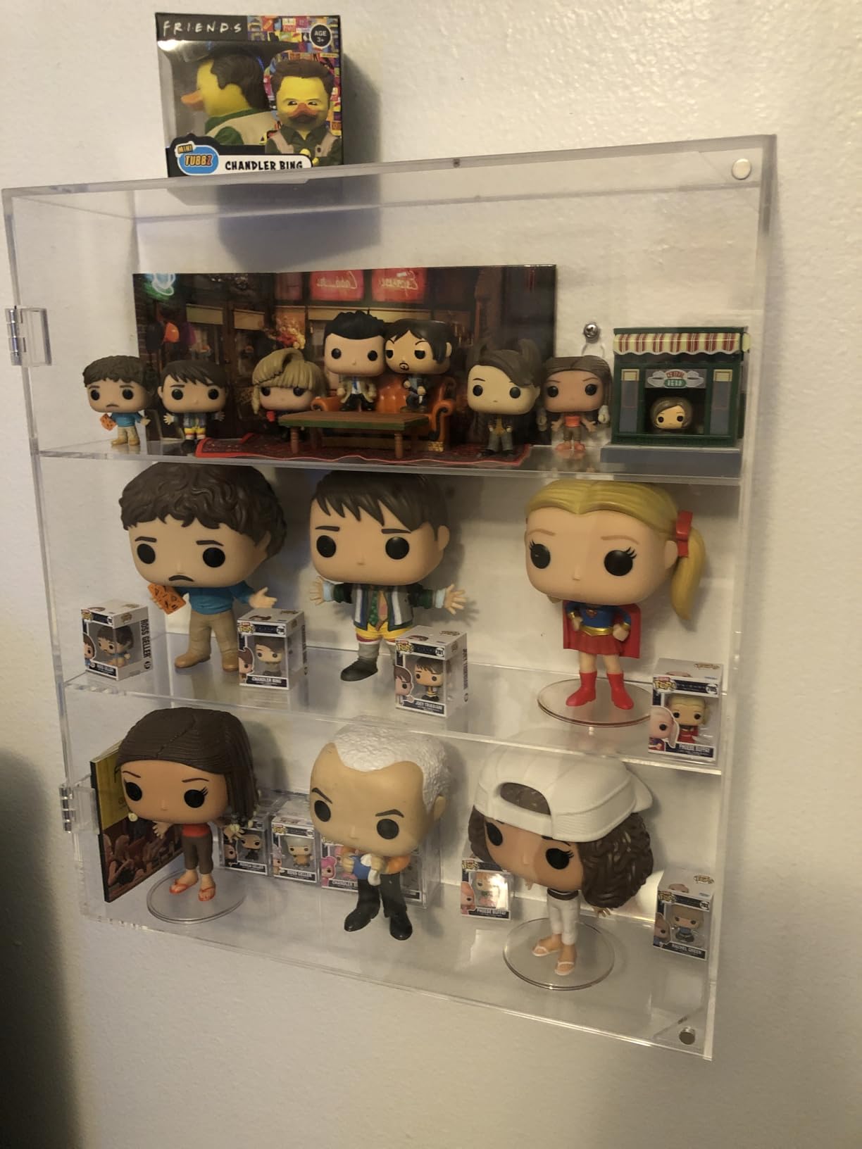 AITEE 4 Tiers Acrylic Display Case for Mini Funko Pop on Wall or Desktop | 11.77