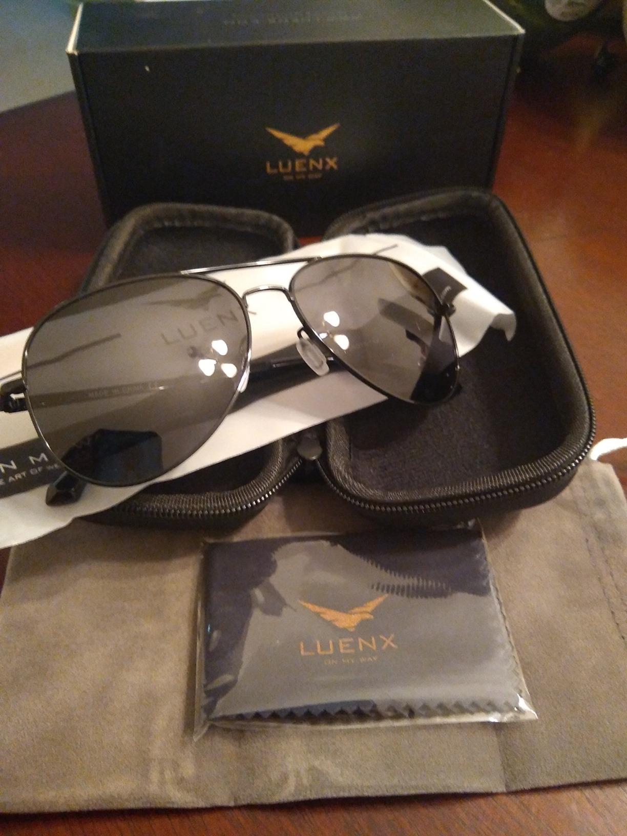 Luenx Aviator Polarized Sunglasses Men Women Classic UV400 Driving customer photo 1
